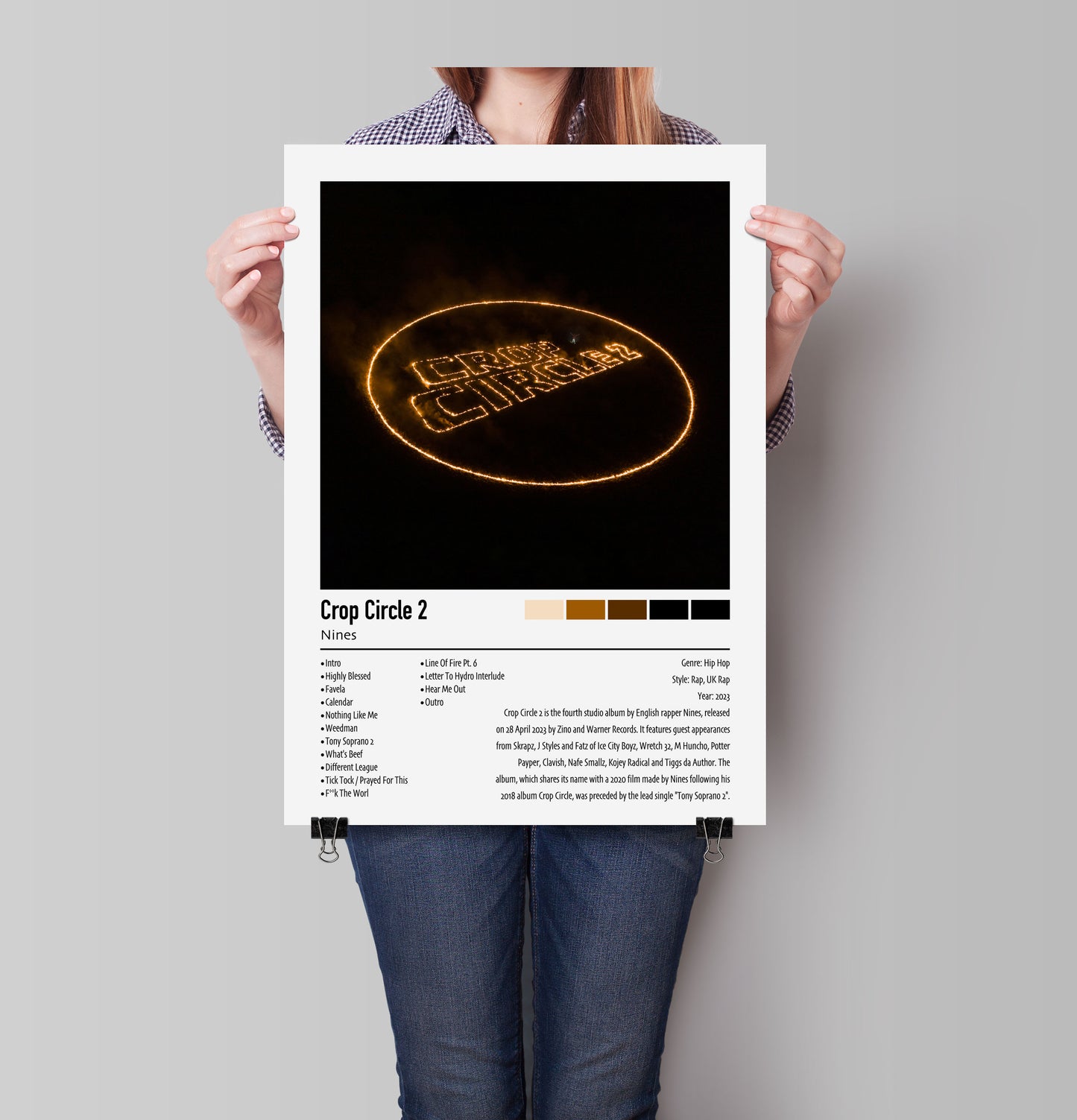 Nines | Crop Circle 2 | Custom Album Cover Poster Print