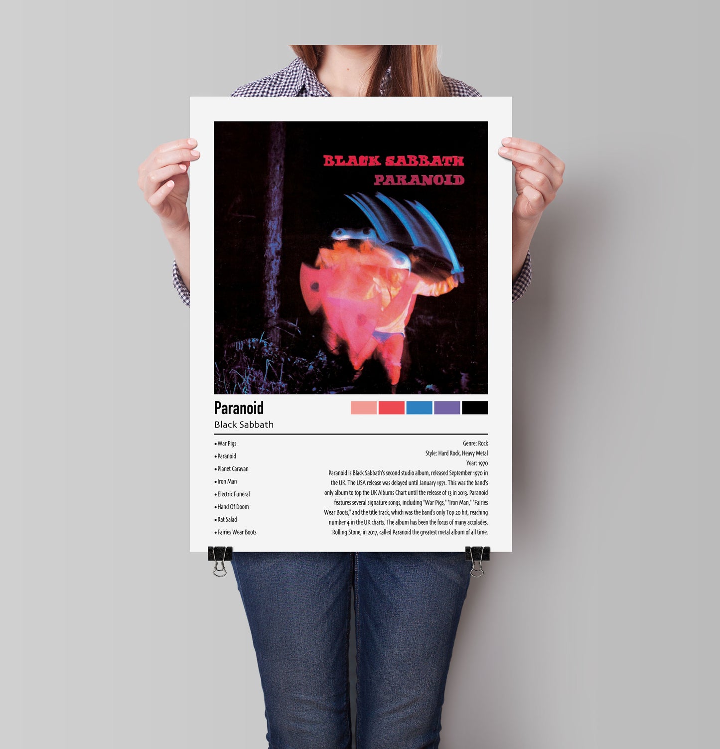 Black Sabbath | Paranoid | Custom Album Cover Poster Print