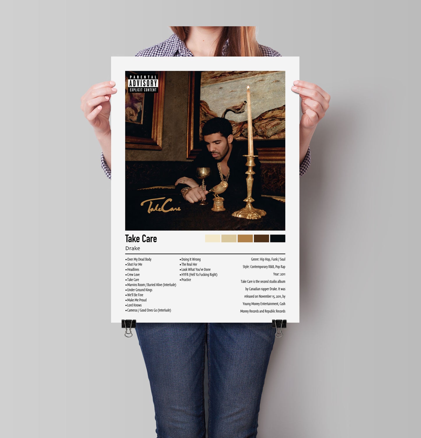 Drake | Take Care | Custom Album Cover Poster Print