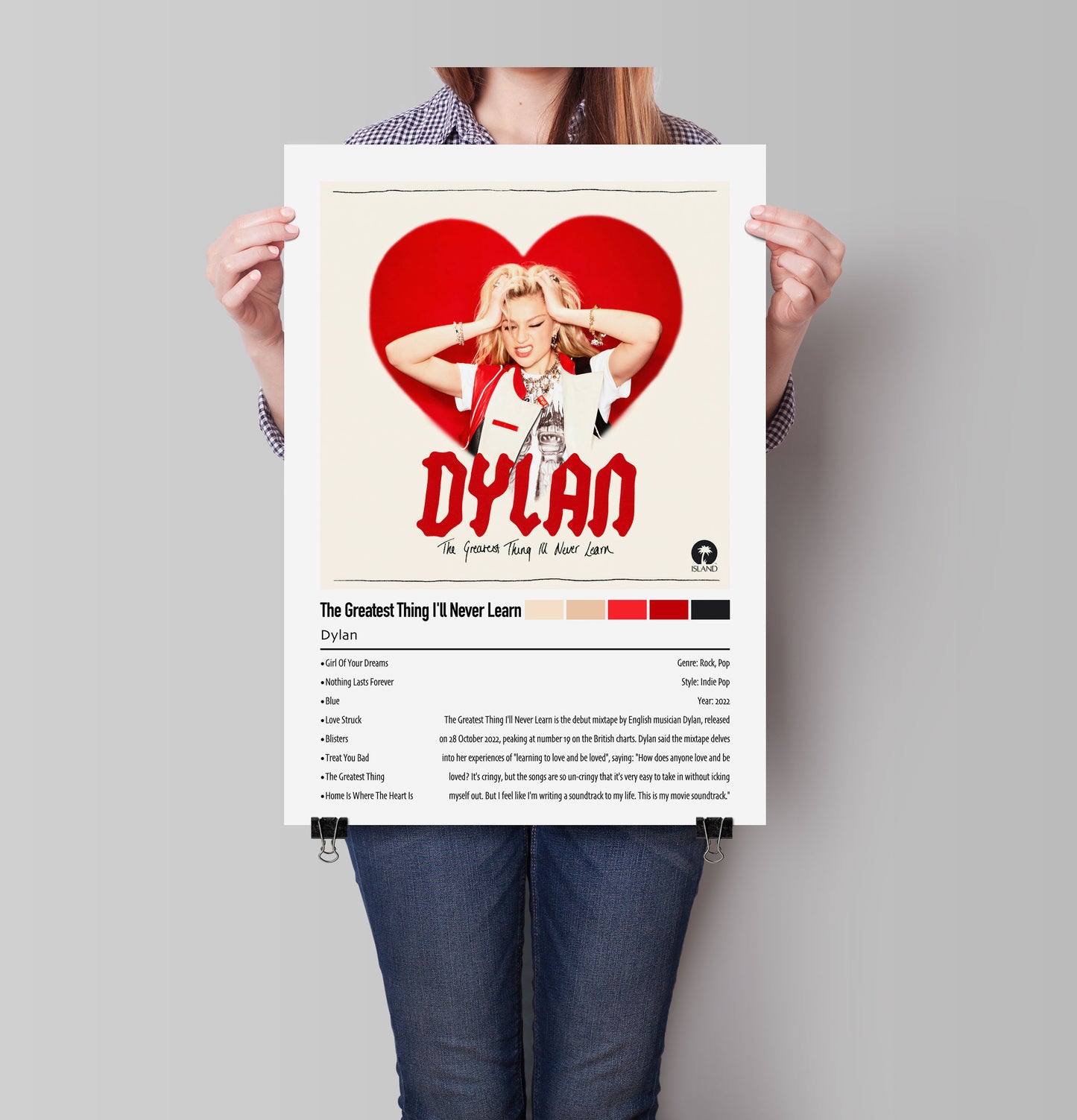 Dylan | The Greatest Thing I'll Never Learn | Custom Album Cover Poster Print