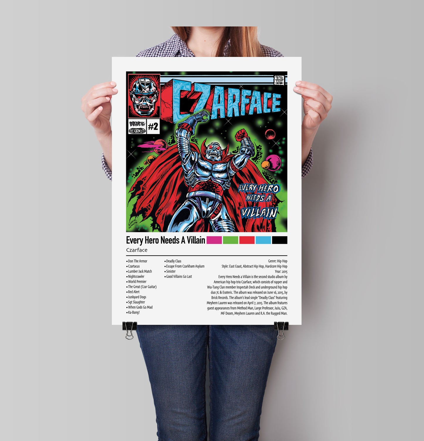 Czarface | Every Hero Needs A Villain | Custom Album Cover Poster Print