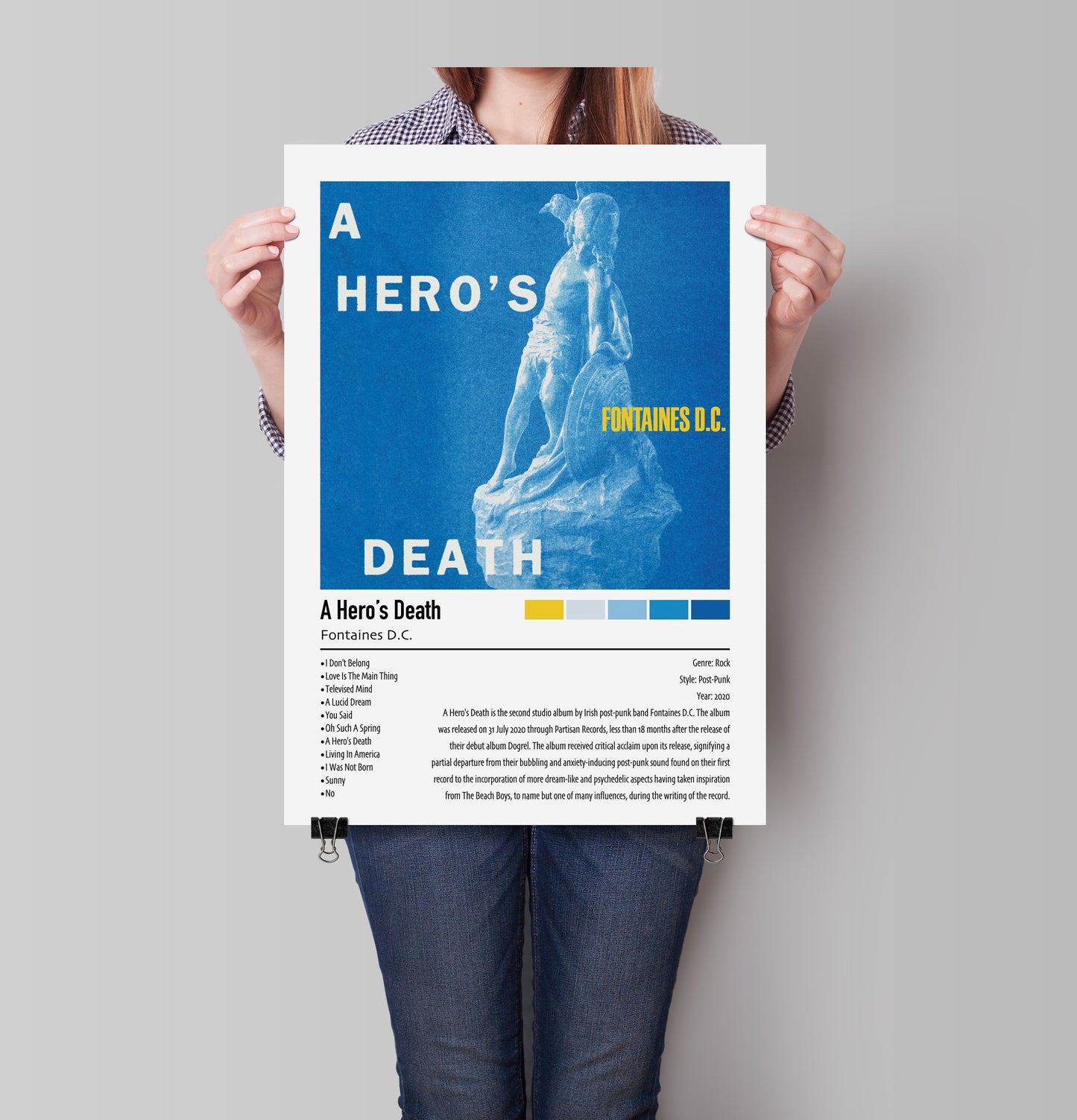 Fontaines D.C. | A Hero's Death | Custom Album Cover Poster Print