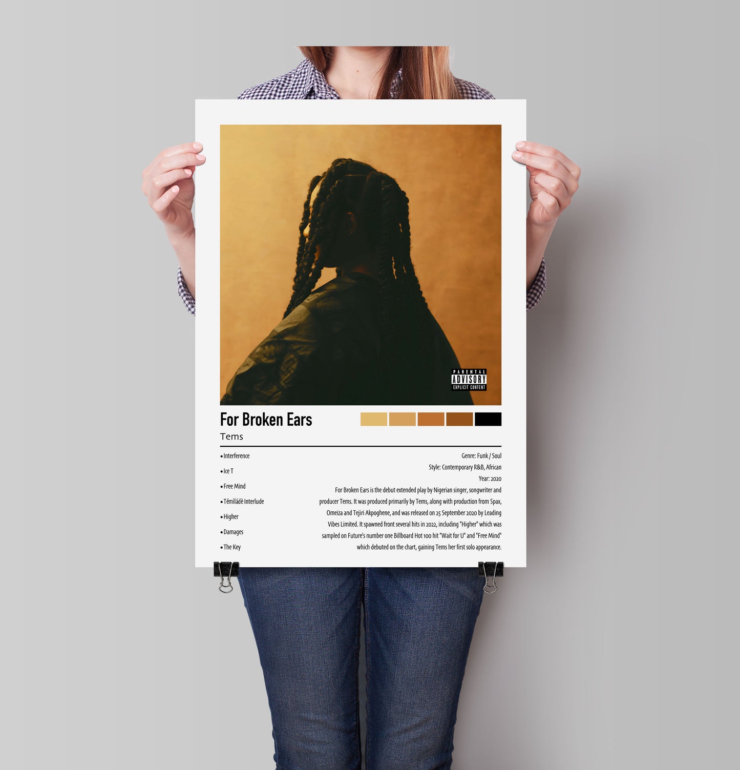 Tems | For Broken Ears | Custom Album Cover Poster Print