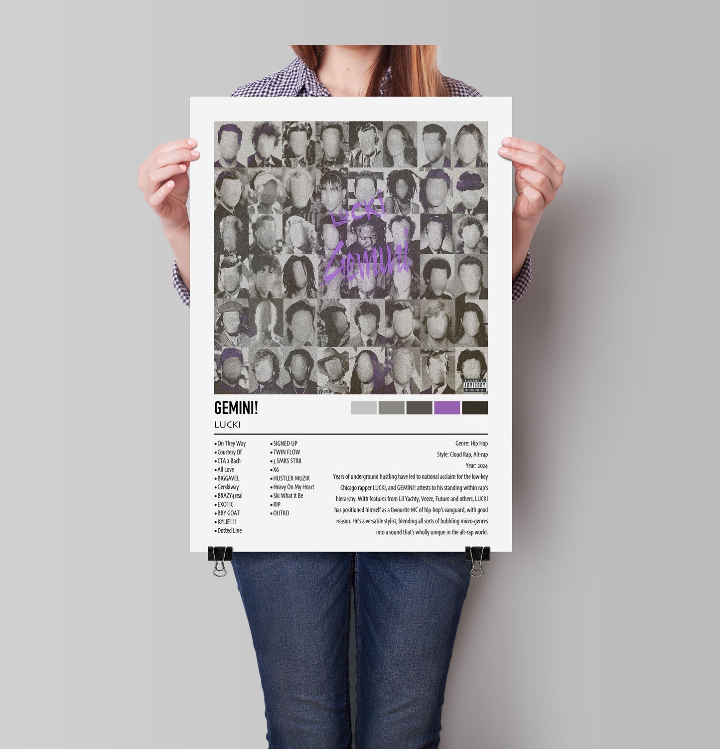 LUCKI | GEMINI! | Custom Album Cover Poster Print