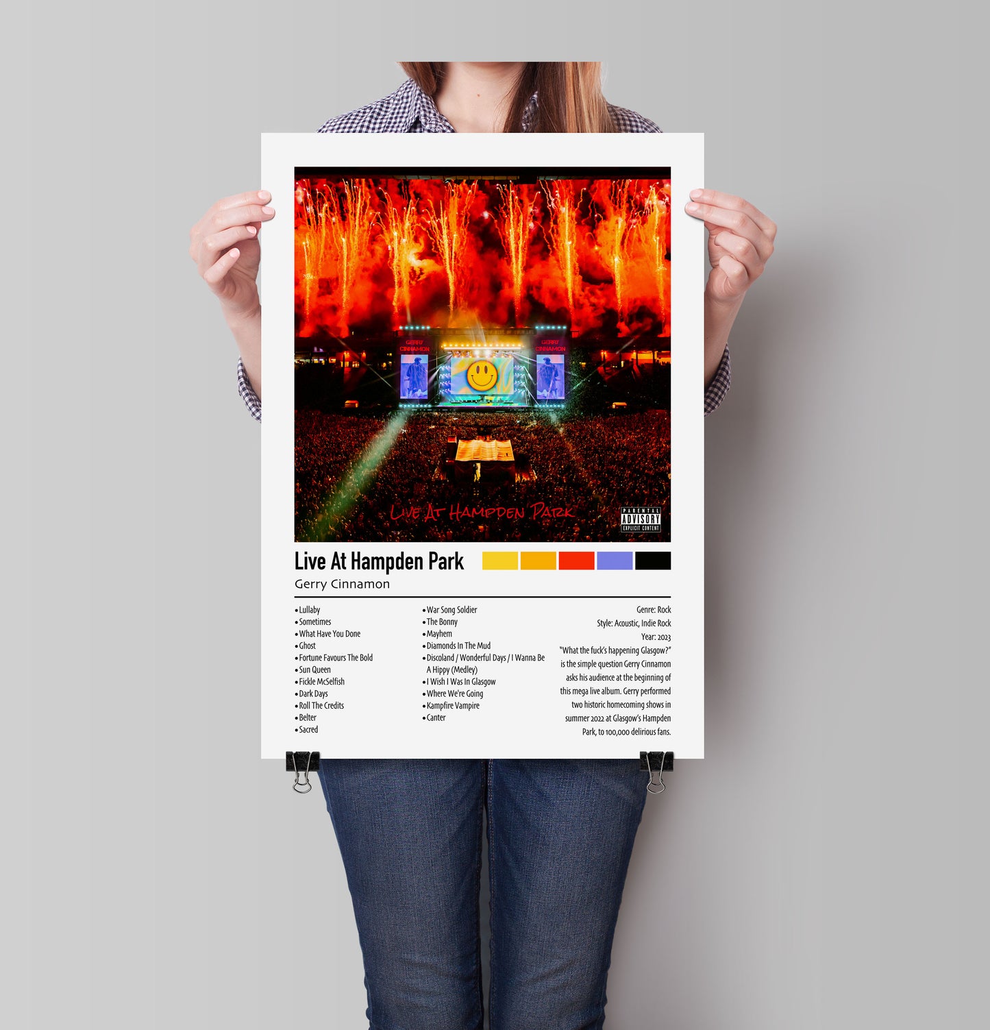 Gerry Cinnamon | Live At Hampden Park | Custom Album Cover Poster Print