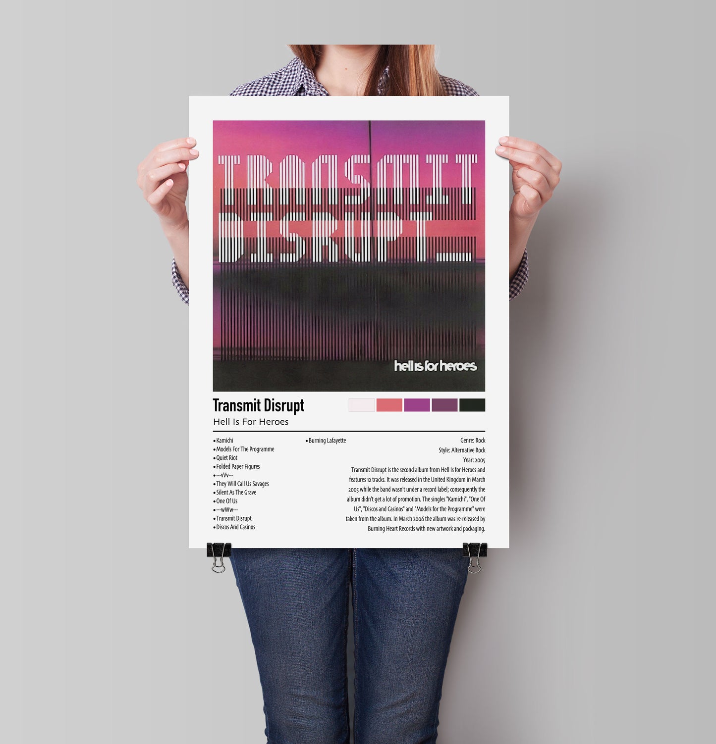 Hell Is For Heroes | Transmit Disrupt | Custom Album Cover Poster Print