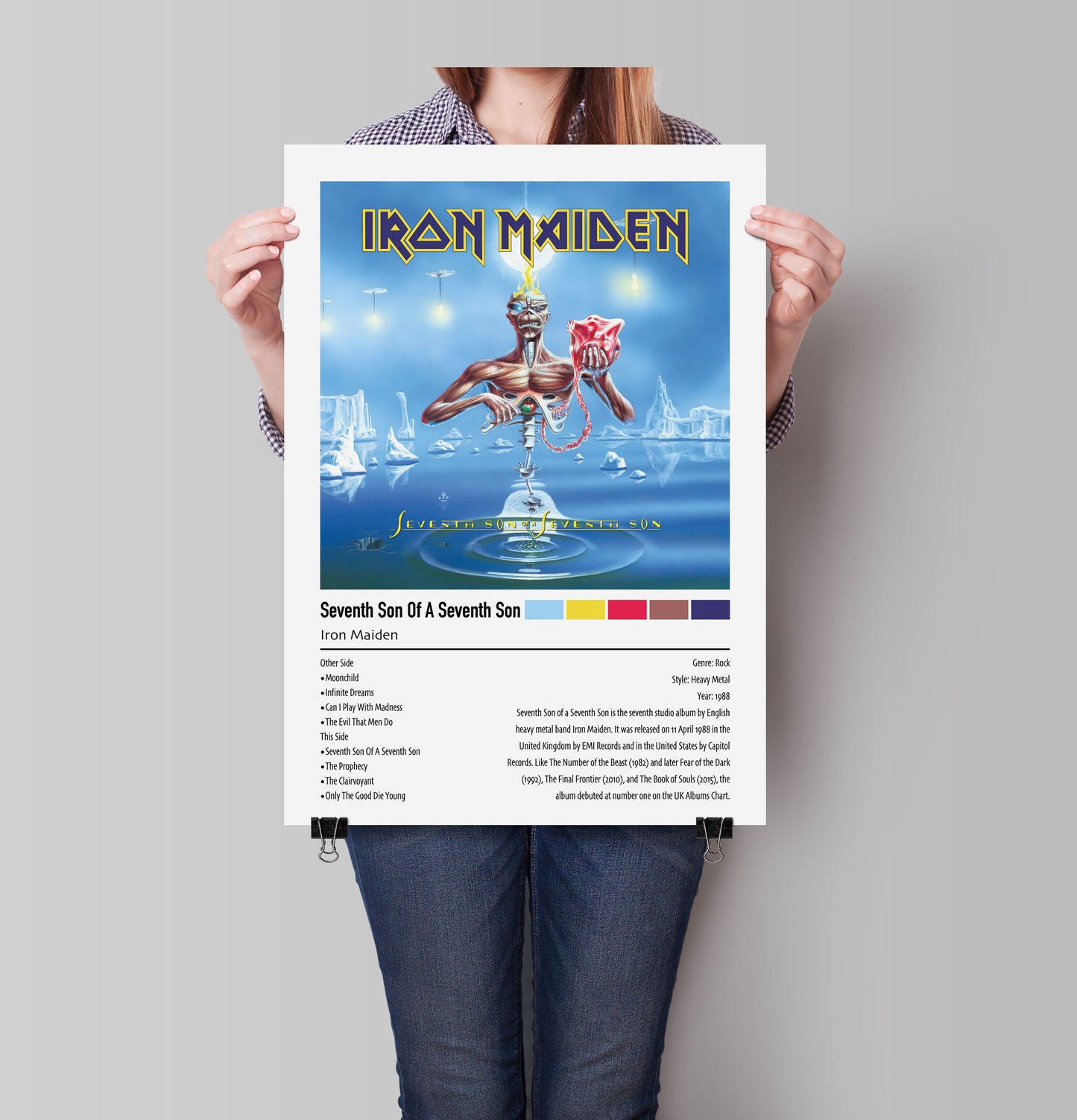Iron Maiden | Seventh Son Of A Seventh Son | Custom Album Cover Poster Print
