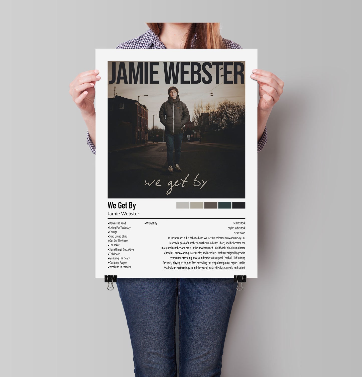 Jamie Webster | We Get By | Custom Album Cover Poster Print