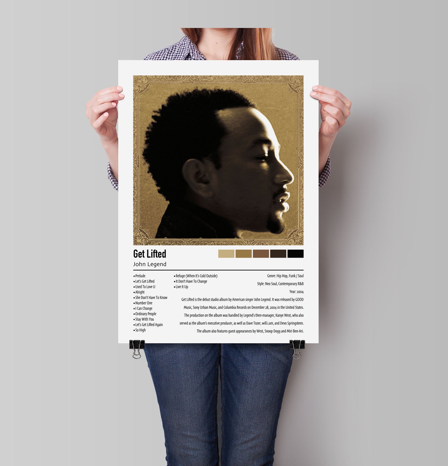 John Legend | Get Lifted | Custom Album Cover Poster Print