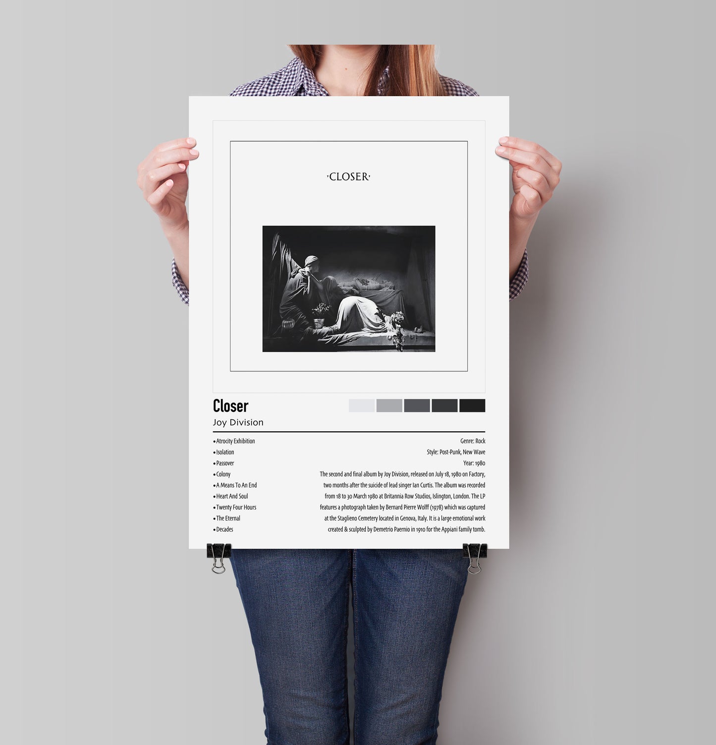 Joy Division | Closer | Custom Album Cover Poster Print
