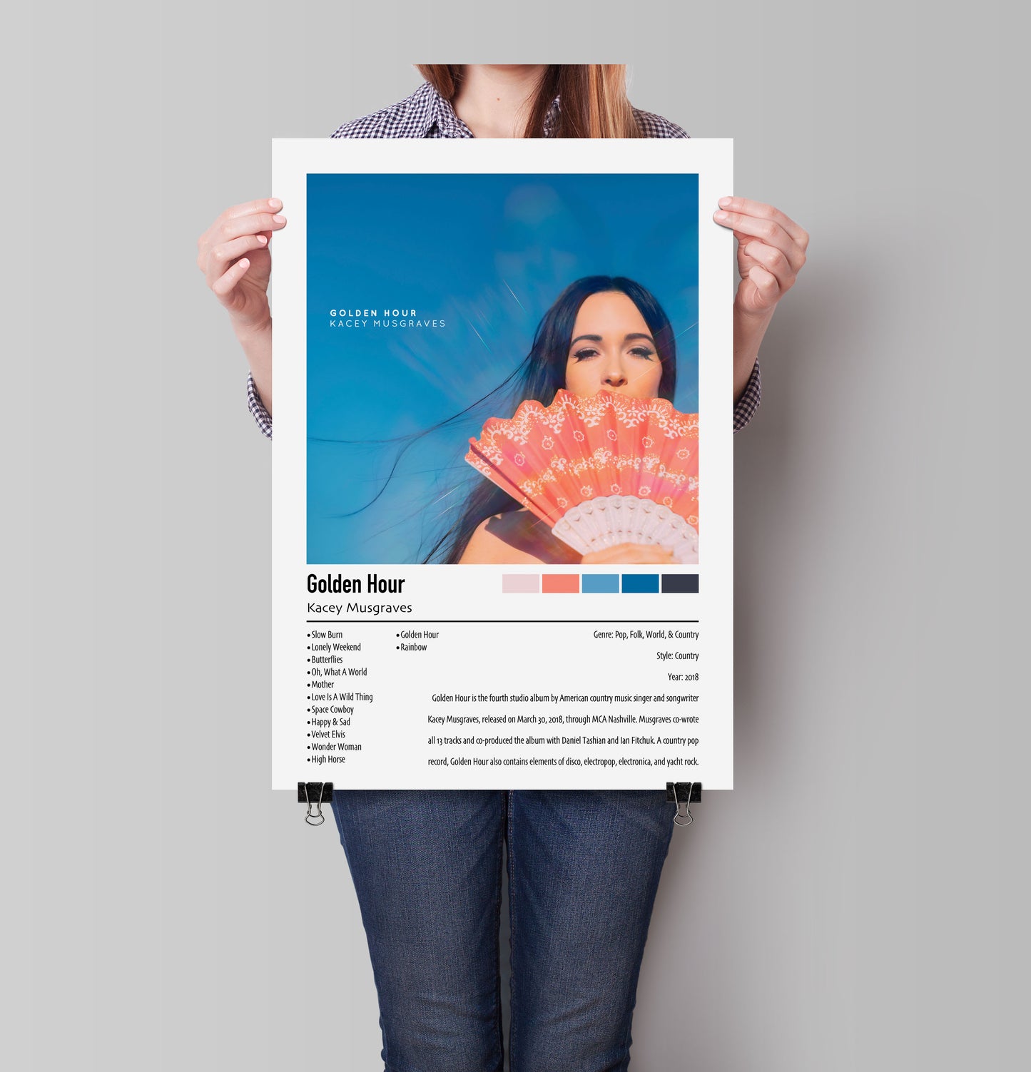 Kacey Musgraves | Golden Hour | Custom Album Cover Poster Print