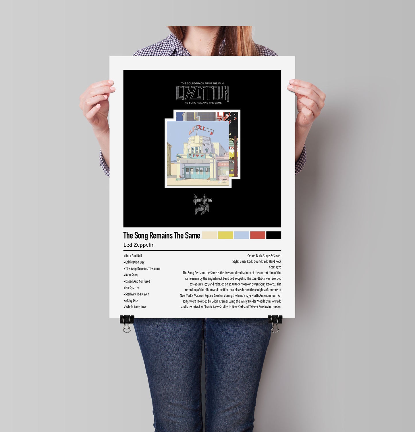 Led Zeppelin | The Song Remains The Same | Custom Album Cover Poster Print