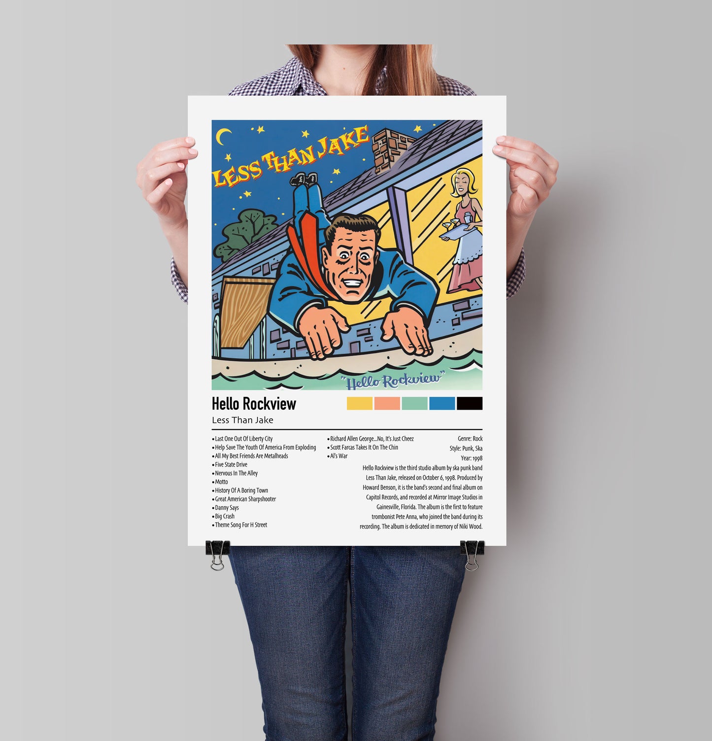 Less Than Jake | Hello Rockview | Custom Album Cover Poster Print