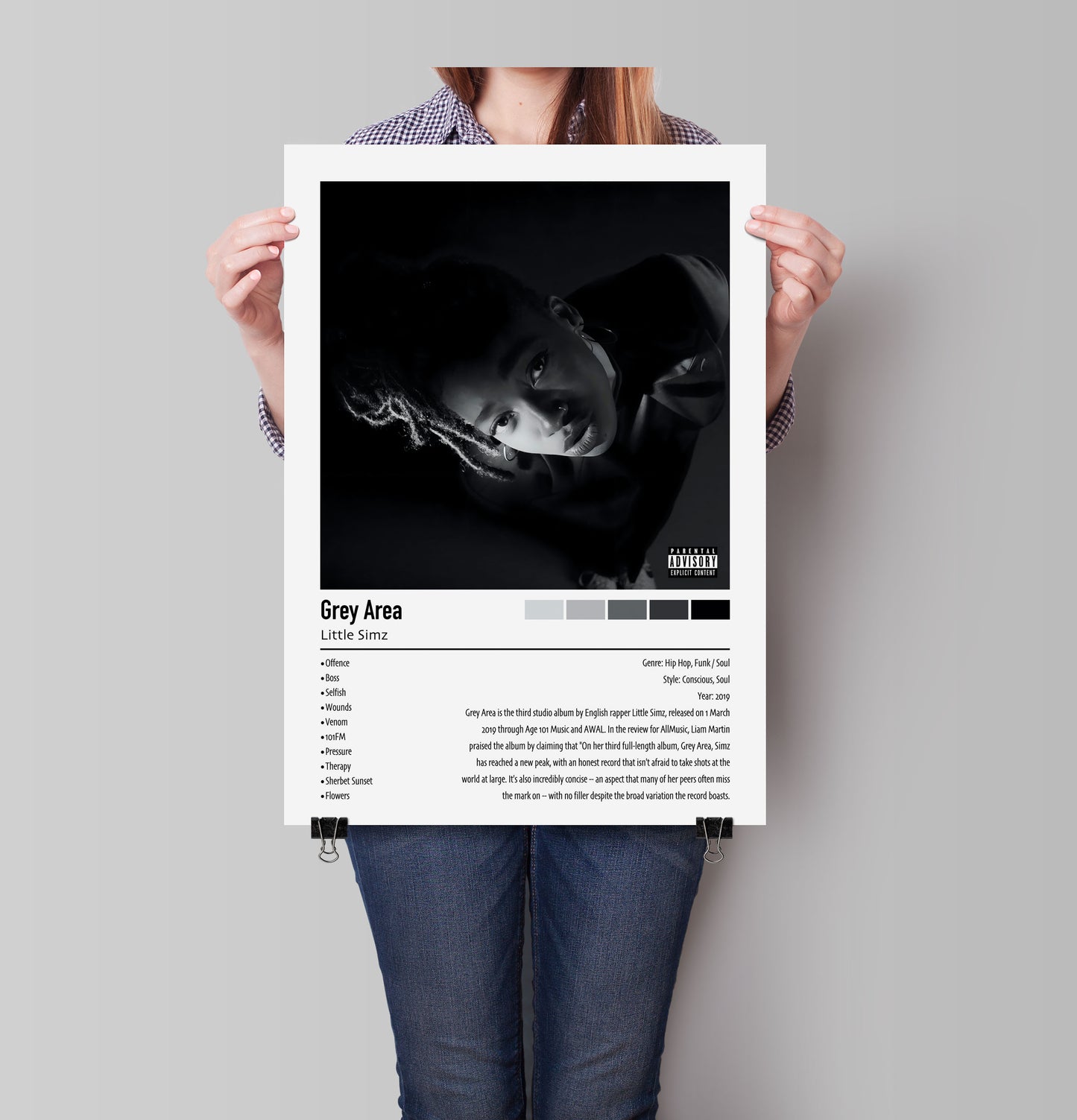 Little Simz | Grey Area | Custom Album Cover Poster Print