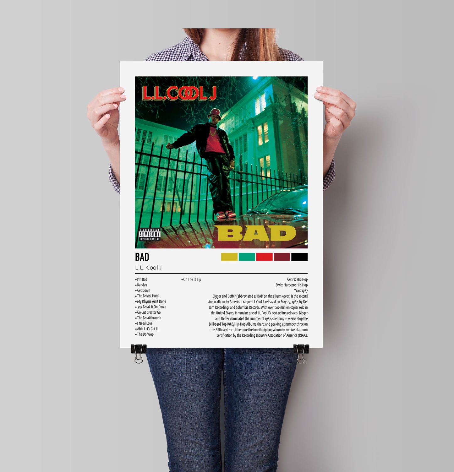 L.L. Cool J | BAD | Custom Album Cover Poster Print