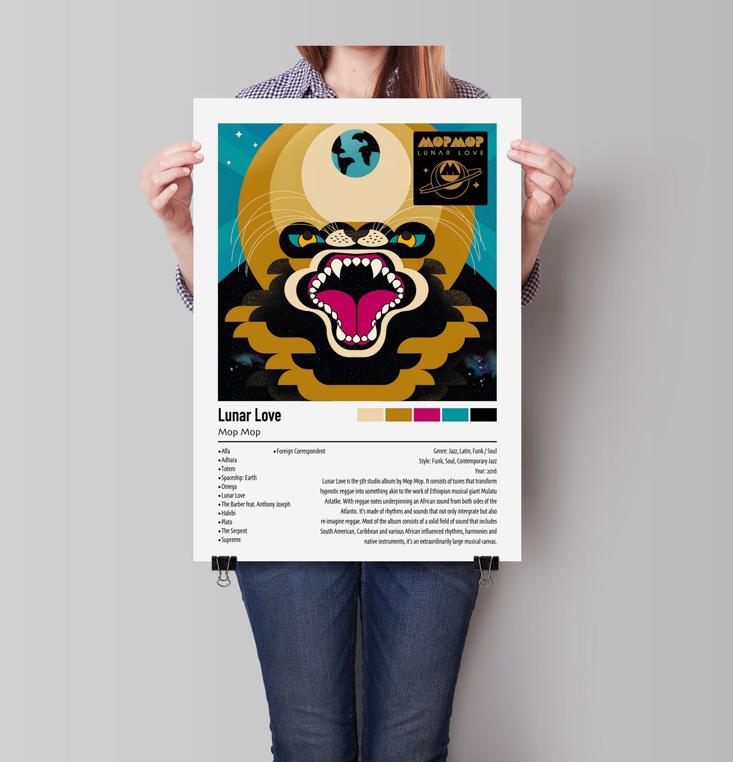 Mop Mop | Lunar Love | Custom Album Cover Poster Print