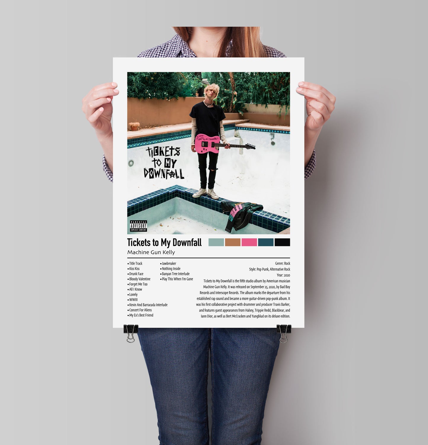 Machine Gun Kelly | Tickets to My Downfall | Custom Album Cover Poster Print