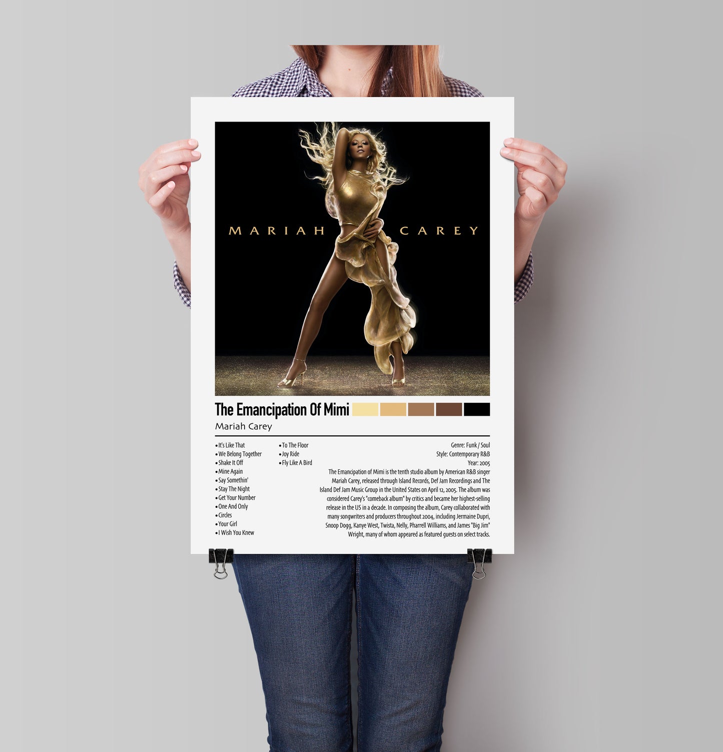 Mariah Carey | The Emancipation Of Mimi | Custom Album Cover Poster Print