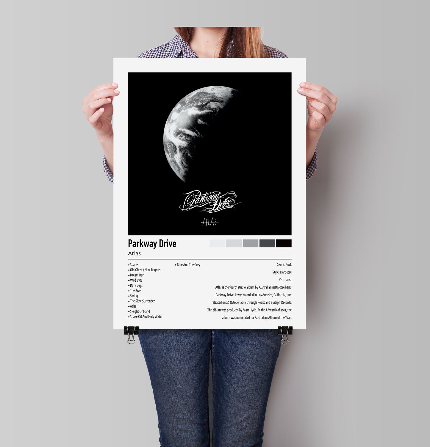 Atlas | Parkway Drive | Custom Album Cover Poster Print