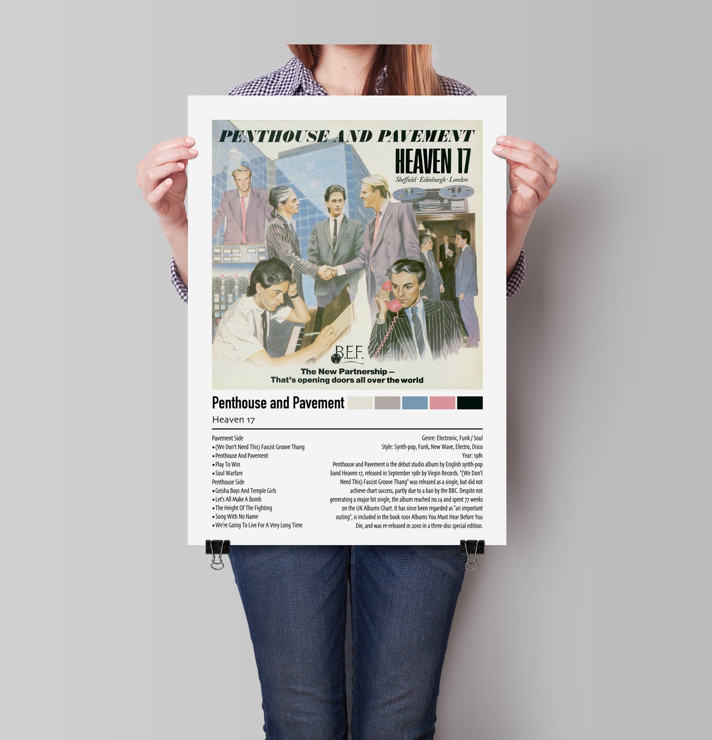 HEAVEN 17 | Penthouse and Pavement | Custom Album Cover Poster Print