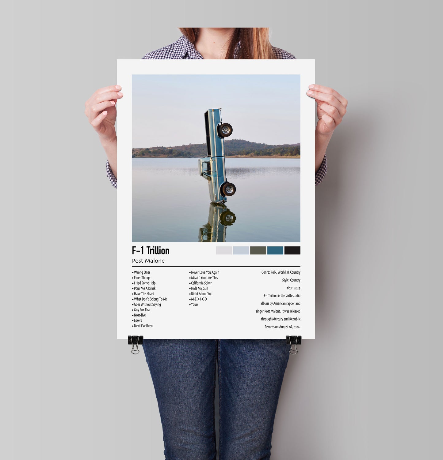 Post Malone | F-1 Trillion | Custom Album Cover Poster Print