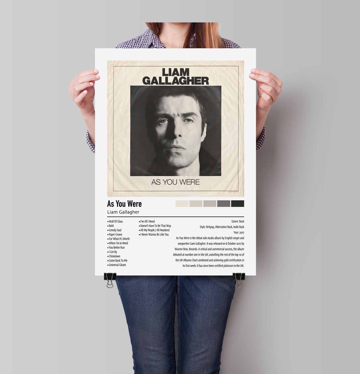 Liam Gallagher | As You Were | Custom Album Cover Poster Print