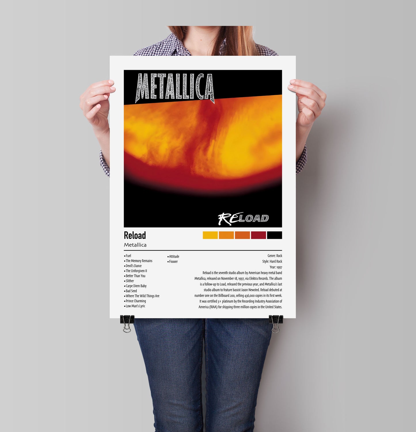 Metallica | Reload | Custom Album Cover Poster Print