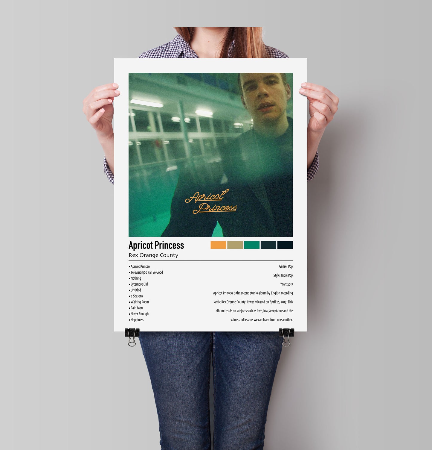 Rex Orange County | Apricot Princess | Custom Album Cover Poster Print