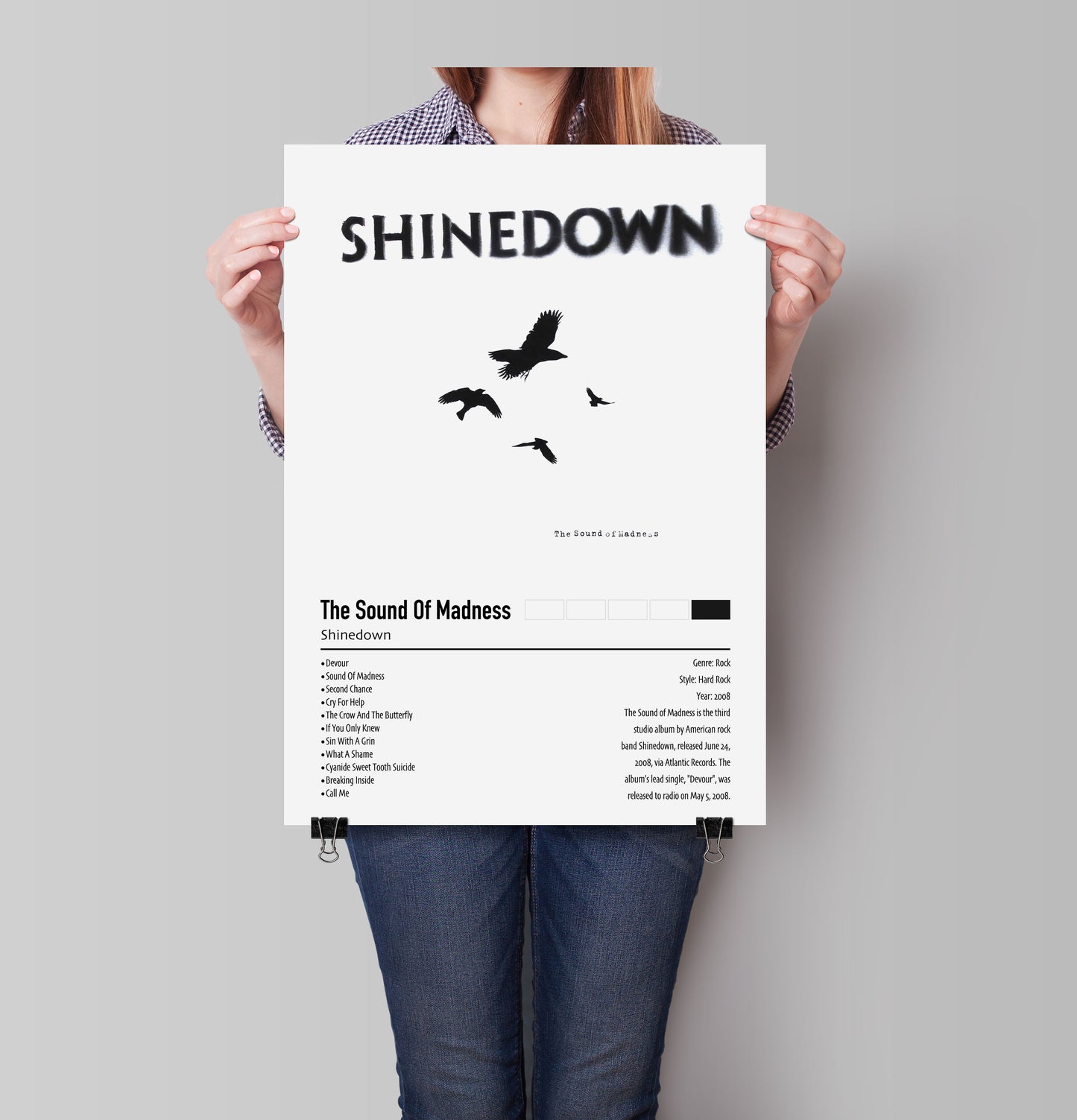 Shinedown | The Sound Of Madness | Custom Album Cover Poster Print
