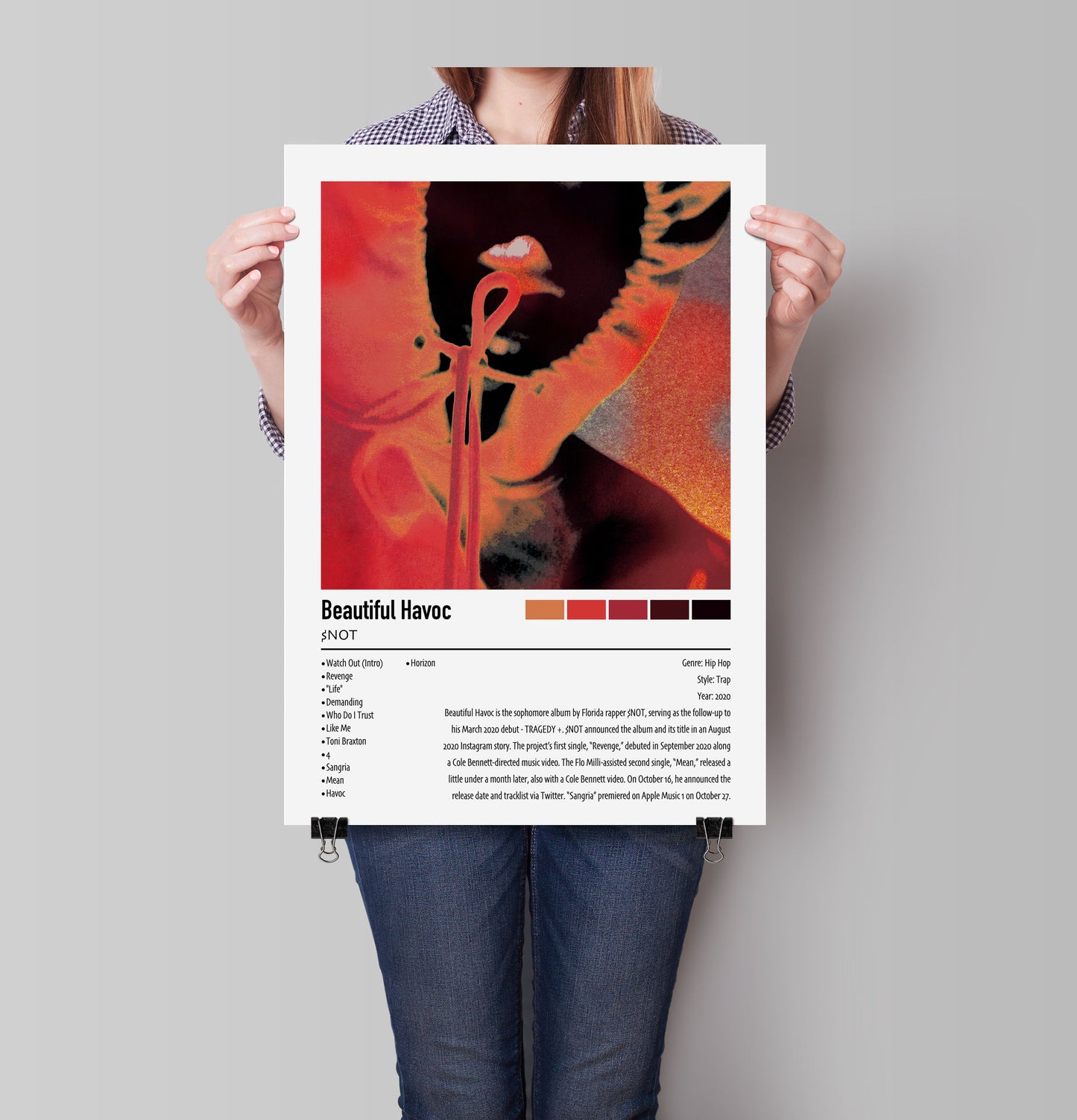 $not | Beautiful Havoc | Custom Album Cover Poster Print