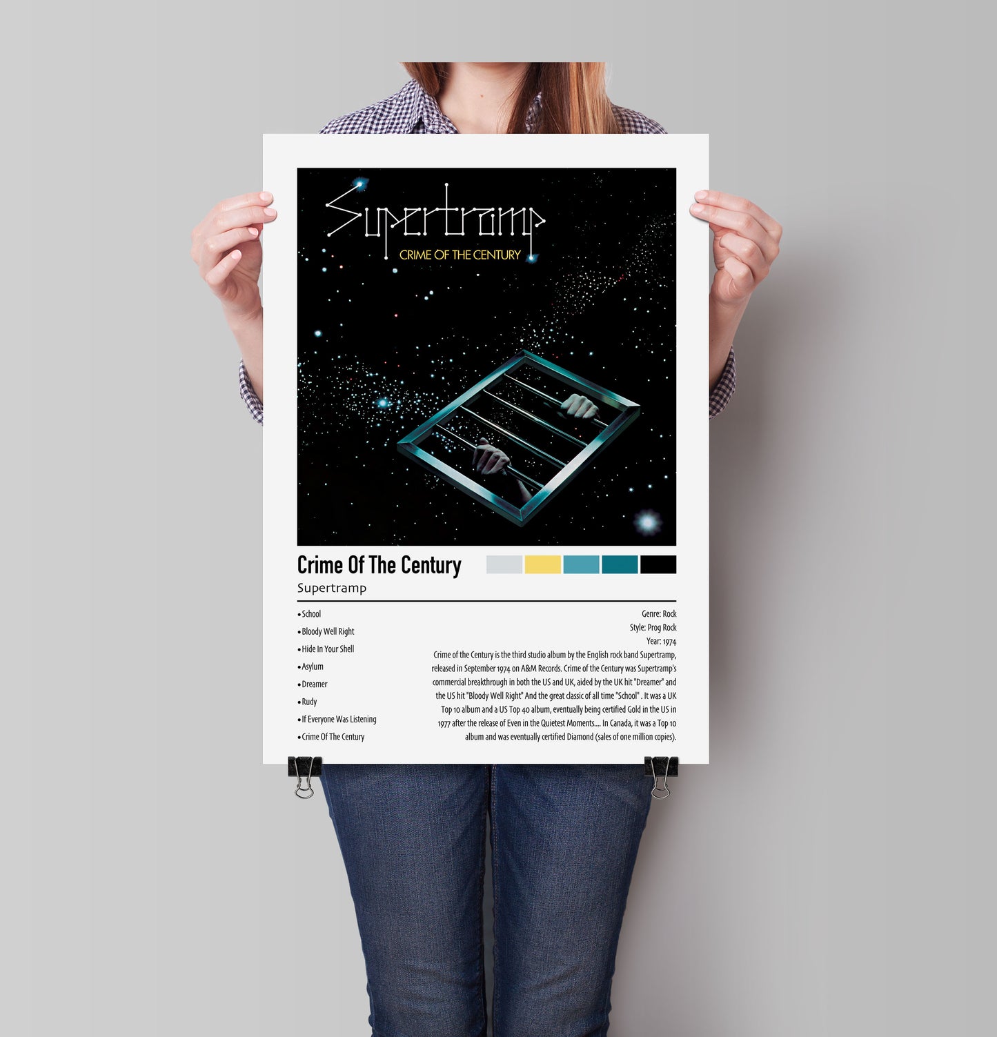 Supertramp | Crime Of The Century | Custom Album Cover Poster Print