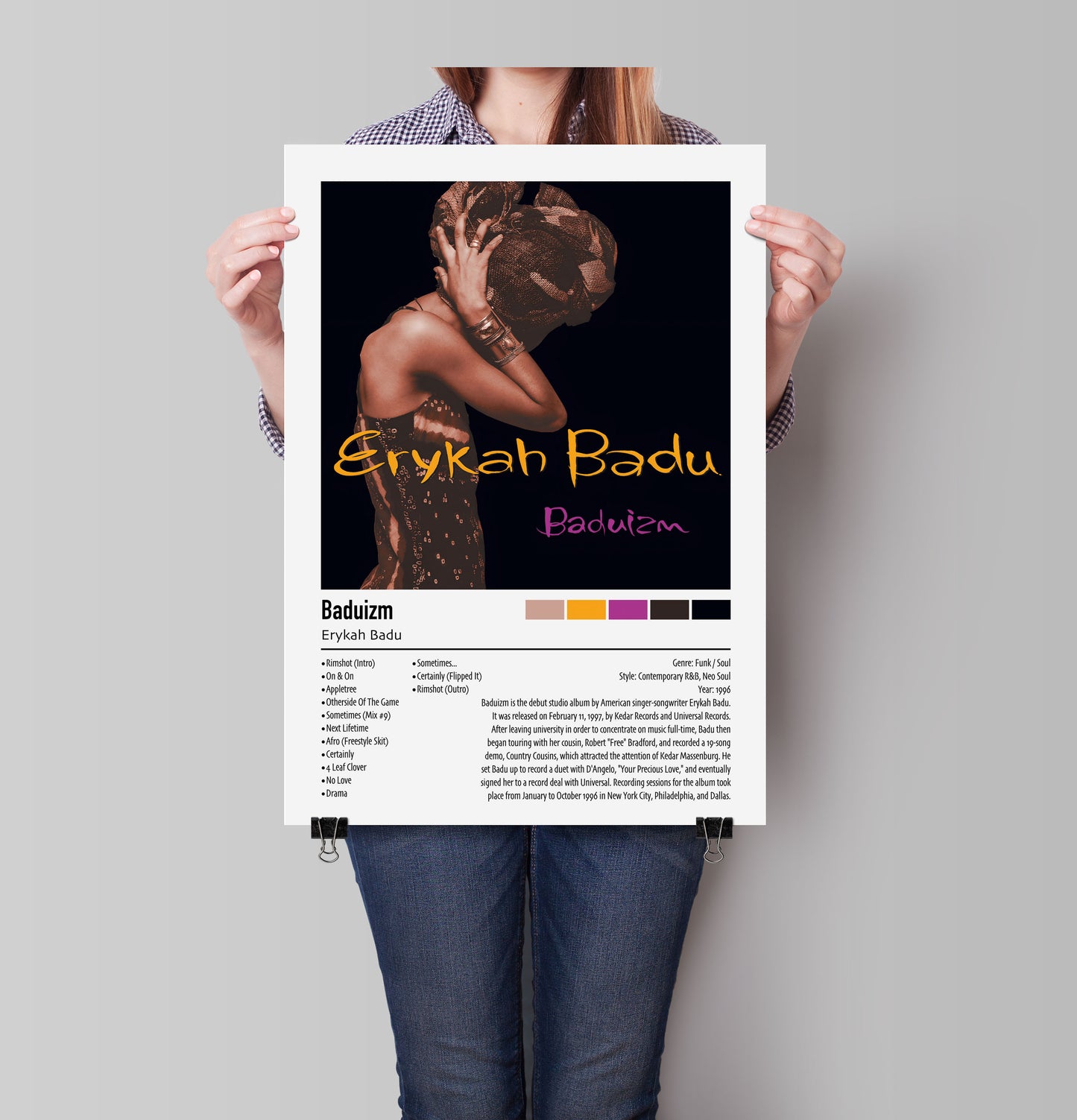 Erykah Badu | Baduizm | Custom Album Cover Poster Print