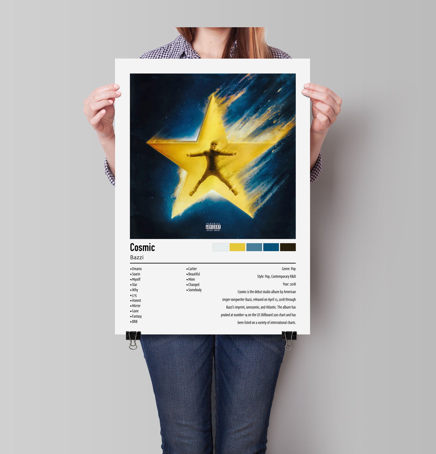 Bazzi | Cosmic | Custom Album Cover Poster Print
