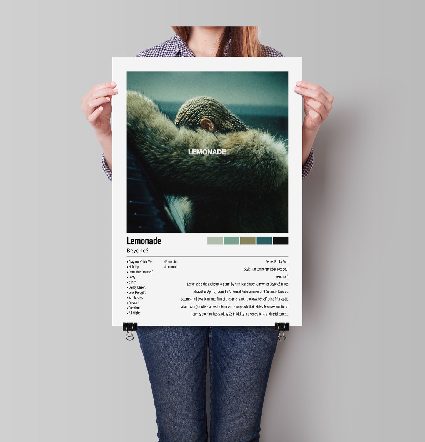 Beyoncé | Lemonade | Custom Album Cover Poster Print