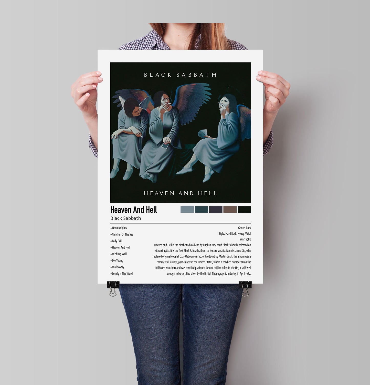 Black Sabbath | Heaven and Hell | Custom Album Cover Poster Print