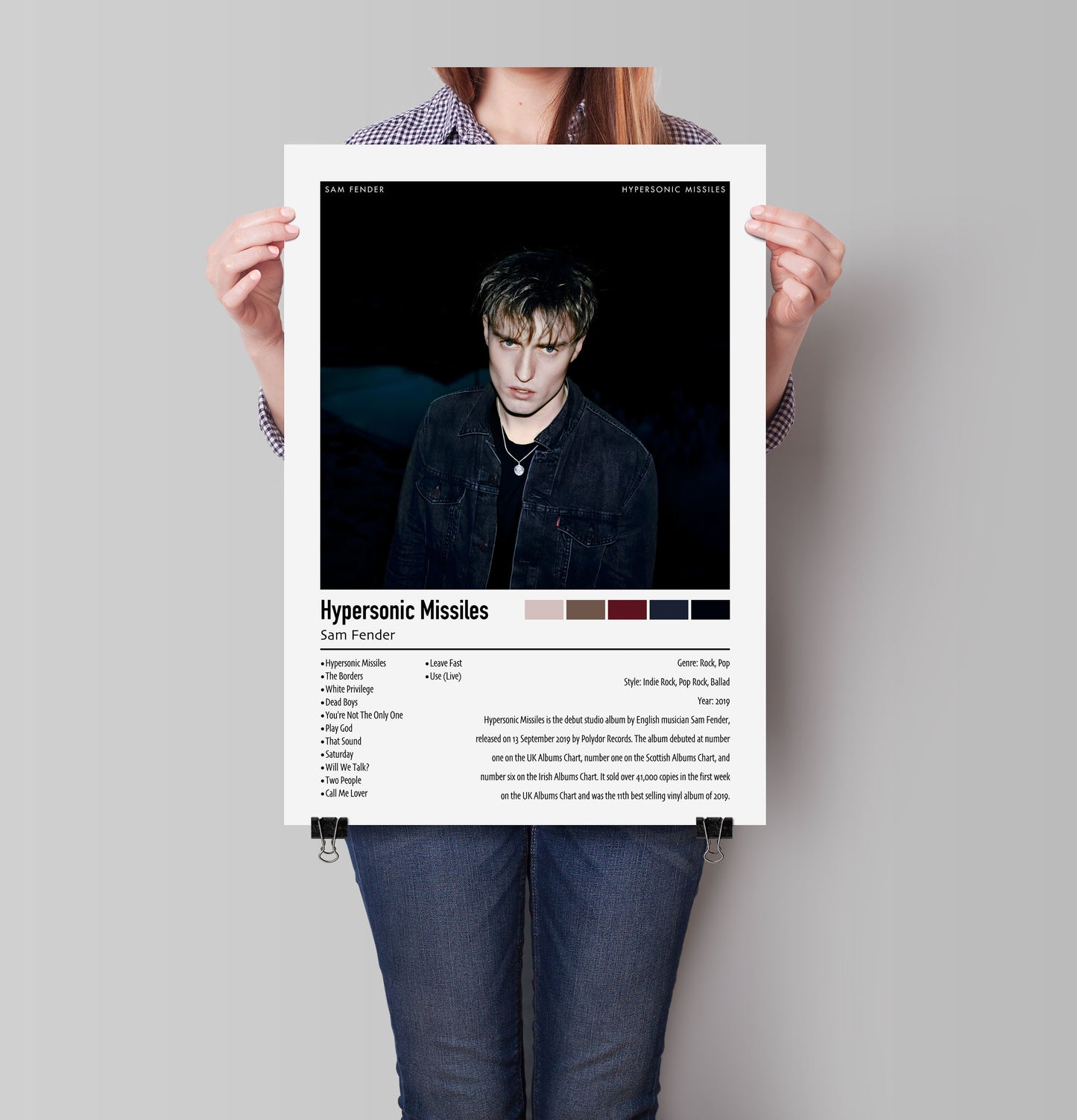Sam Fender | Hypersonic Missiles | Custom Album Cover Poster Print