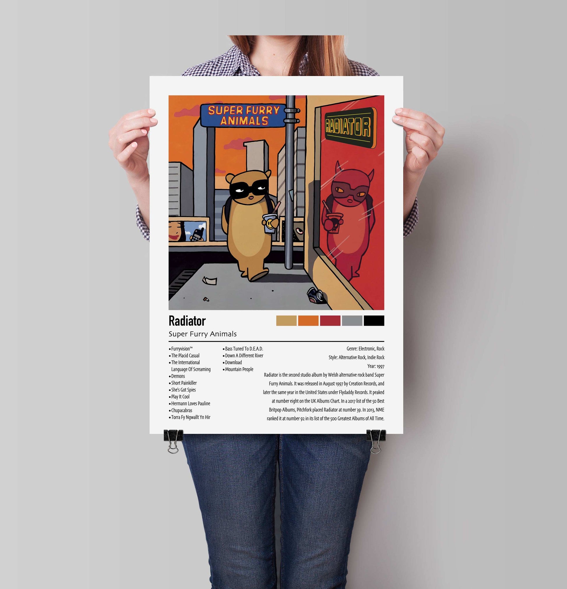 Super Furry Animals  | Radiator | Custom Album Cover Poster Print