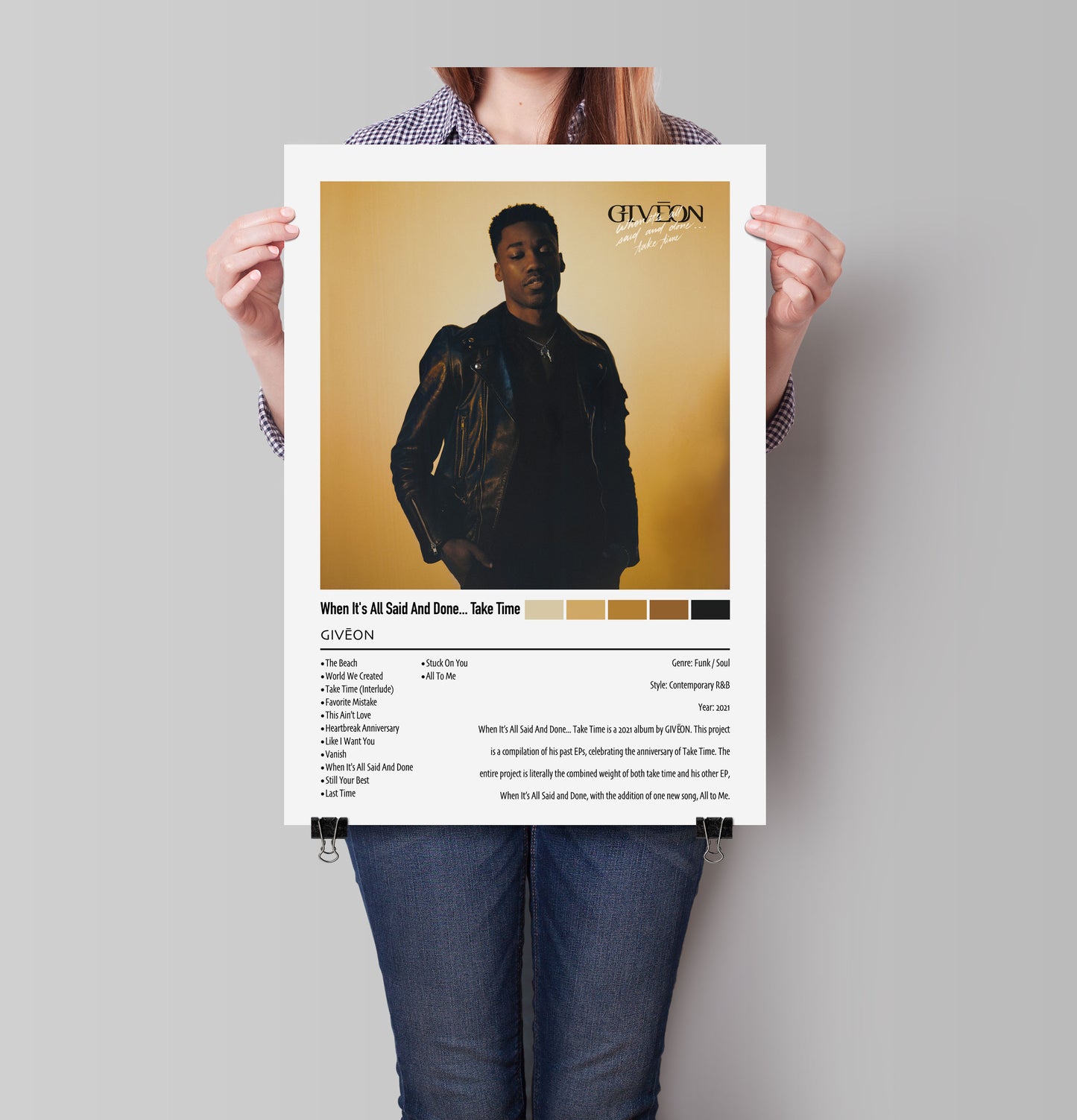 GIVEON | When It's All Said And Done.. Take Time | Custom Album Cover Poster Print