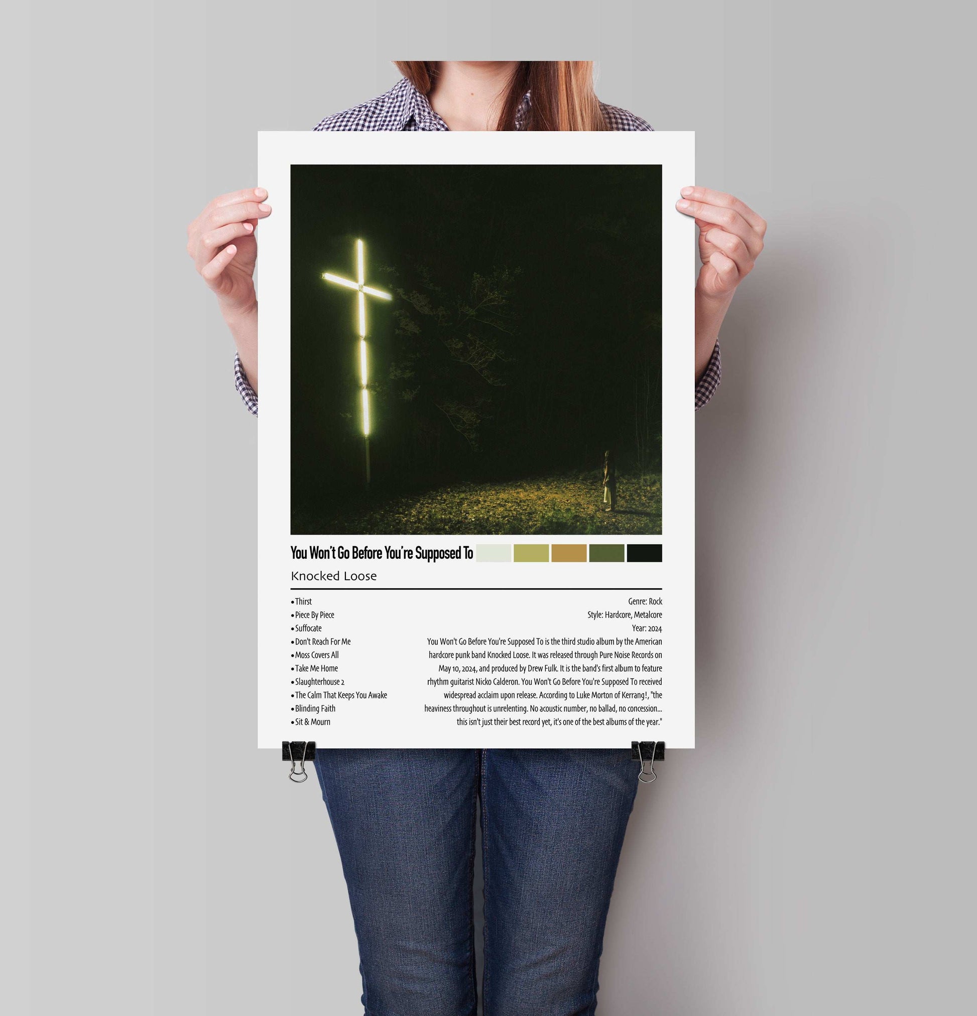 Knocked Loose | You Won't Go Before You're Supposed To | Custom Album Cover Poster Print