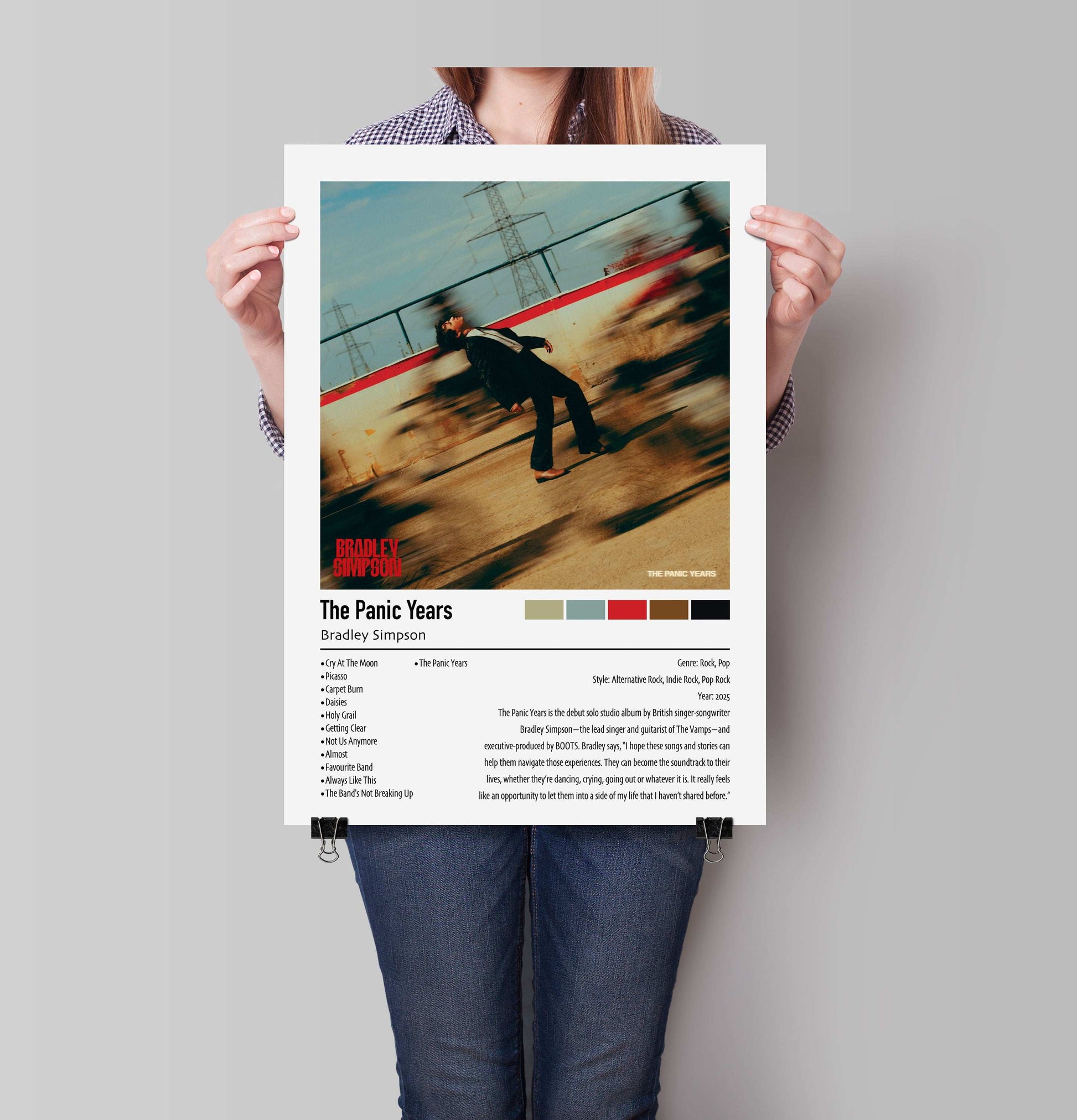 Bradley Simpson | The Panic Years | Custom Album Cover Poster Print