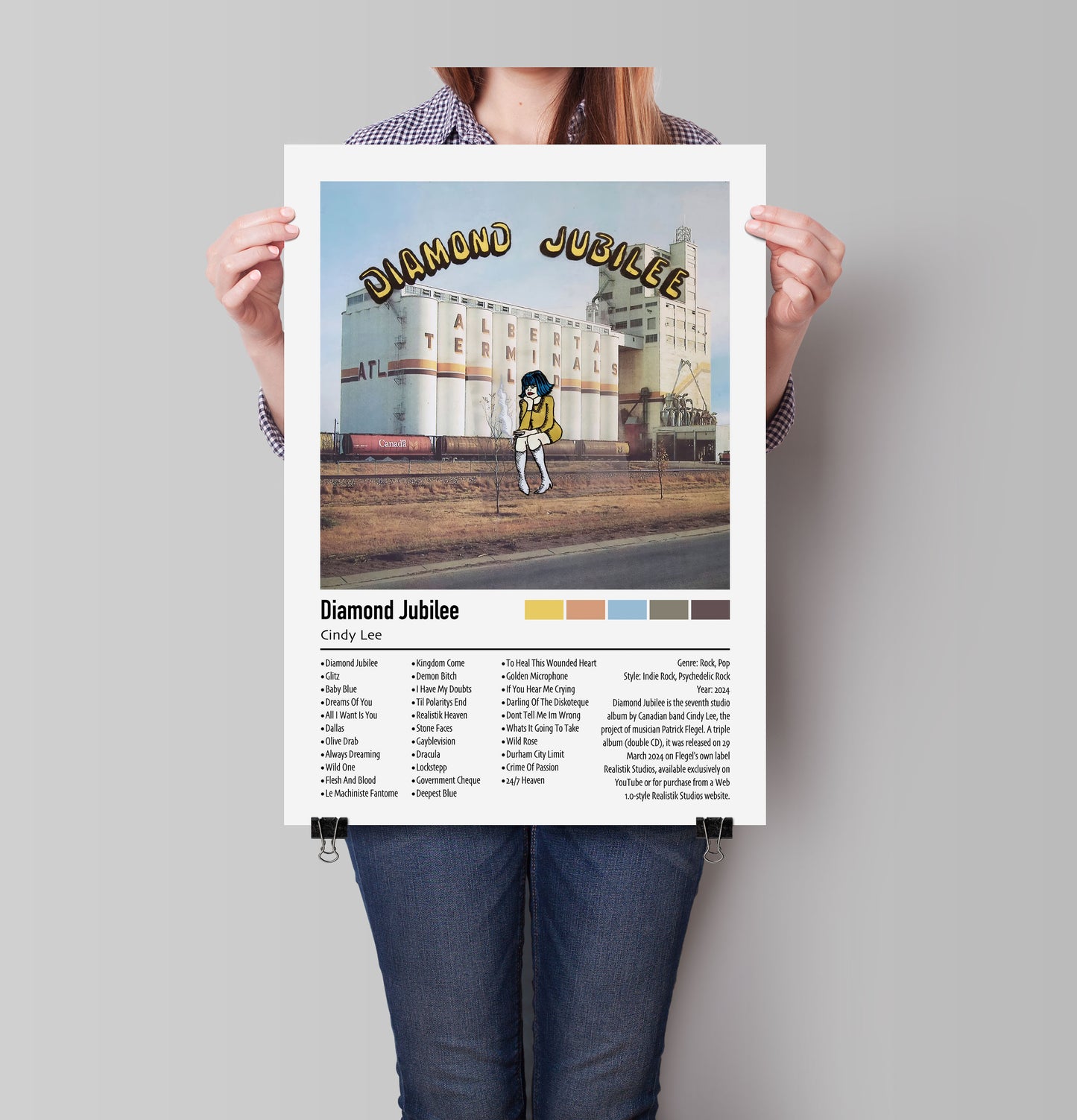 Cindy Lee | Diamond Jubilee | Custom Album Cover Poster Print