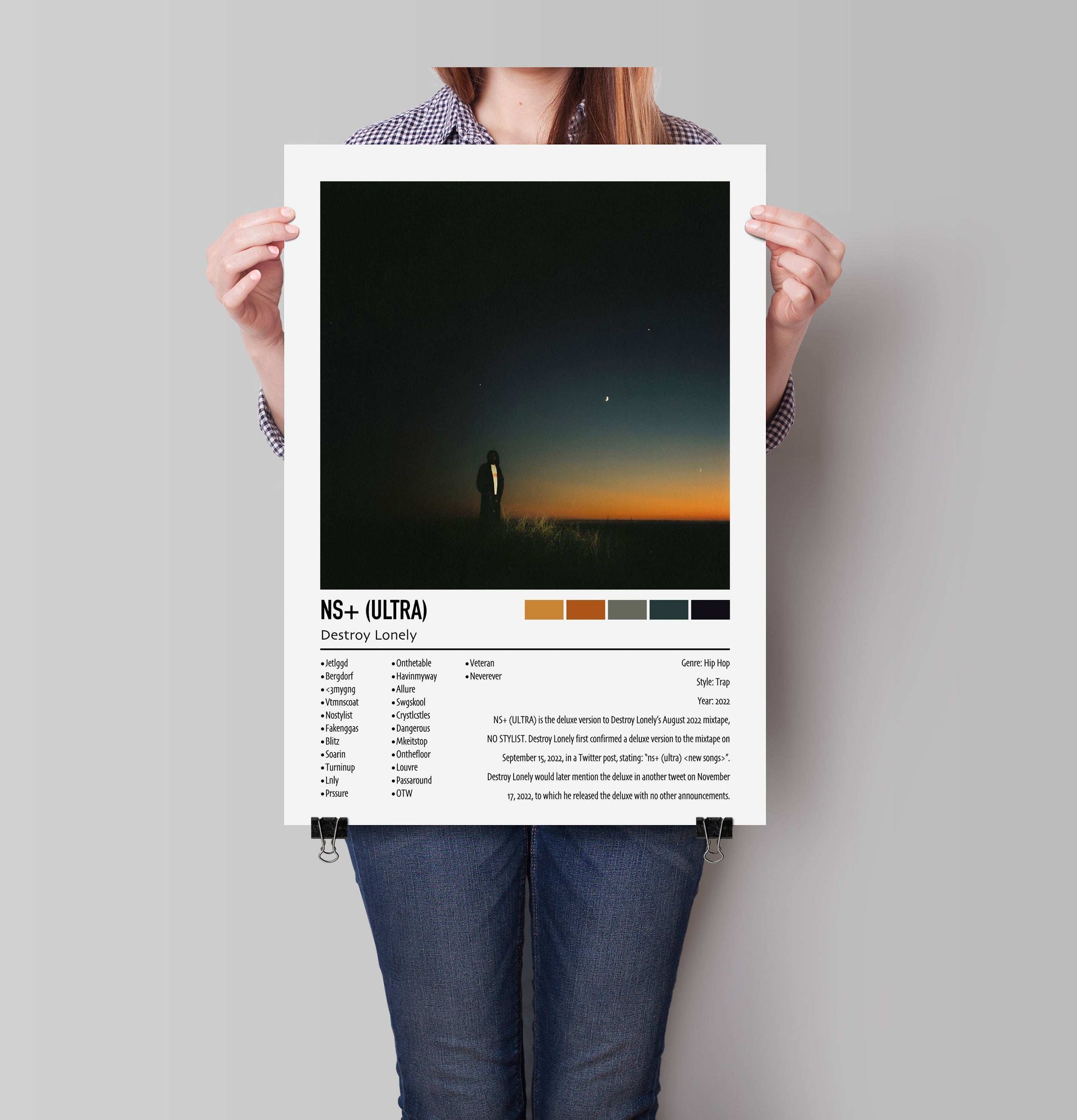 Destroy Lonely | NS+ (ULTRA) | Custom Album Cover Poster Print