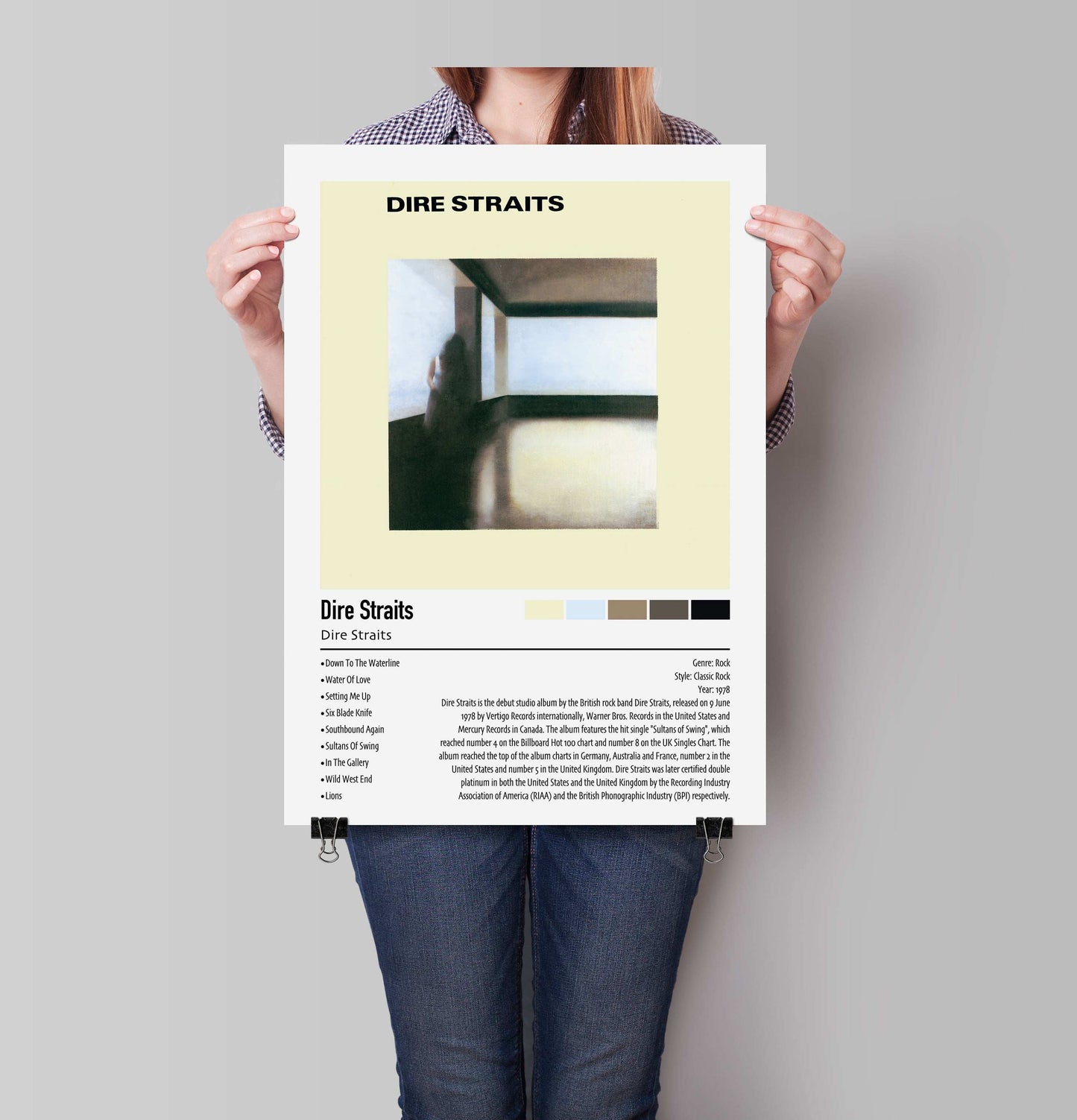 Dire Straits - Dire Straits | Custom Album Cover Poster Print