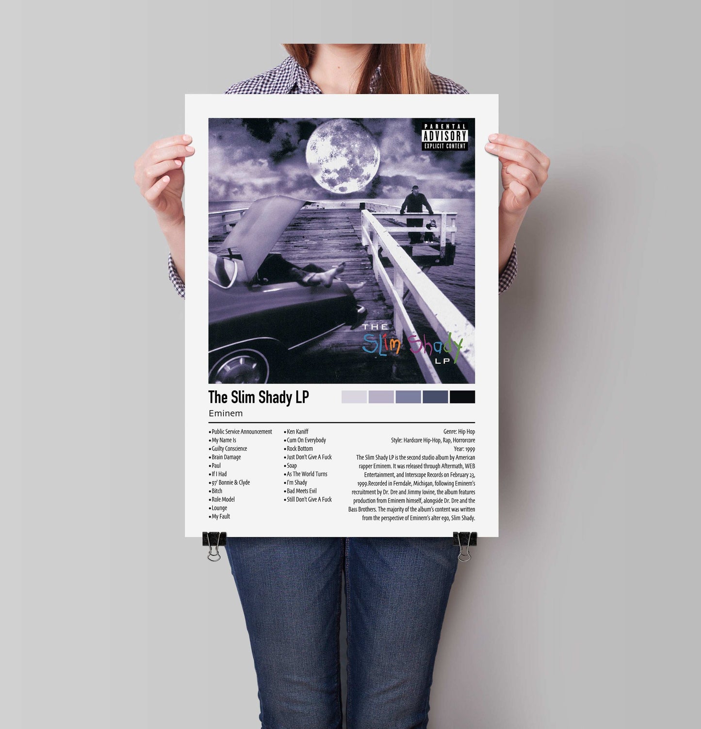 Eminem | The Slim Shady LP | Custom Album Cover Poster Print