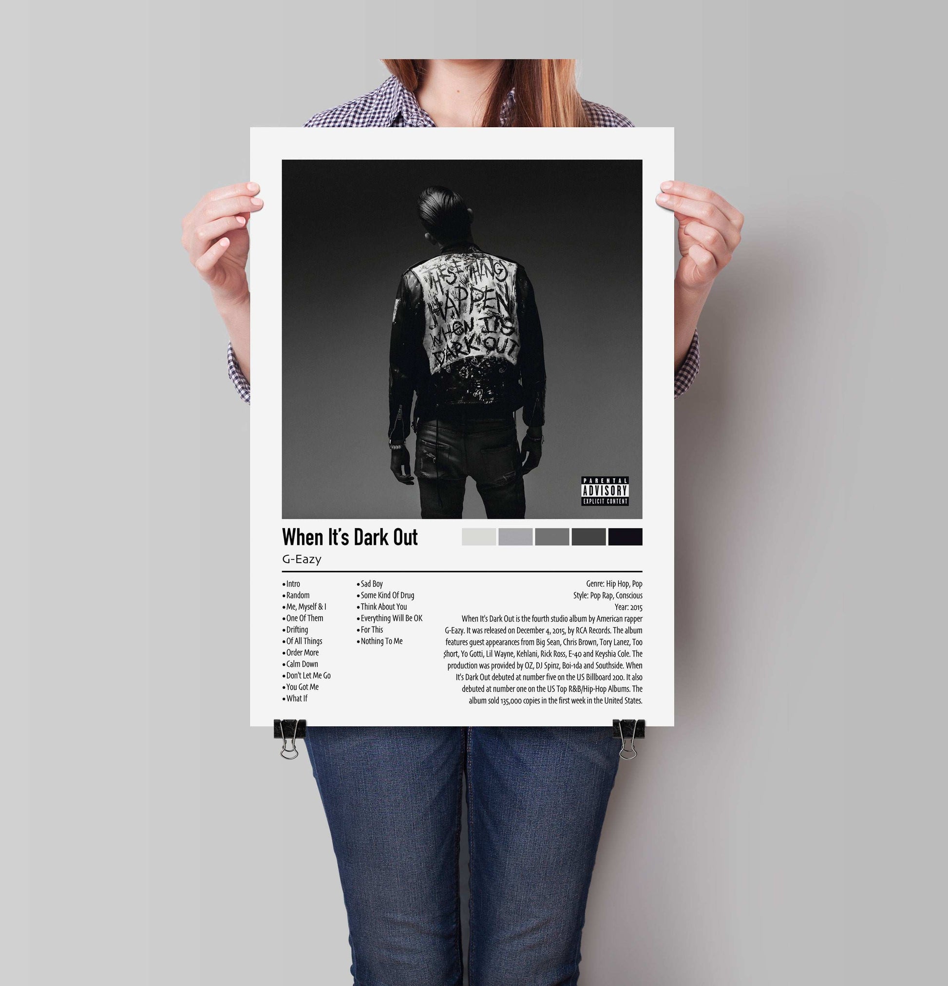 G-Eazy | When It's Dark Out | Custom Album Cover Poster Print