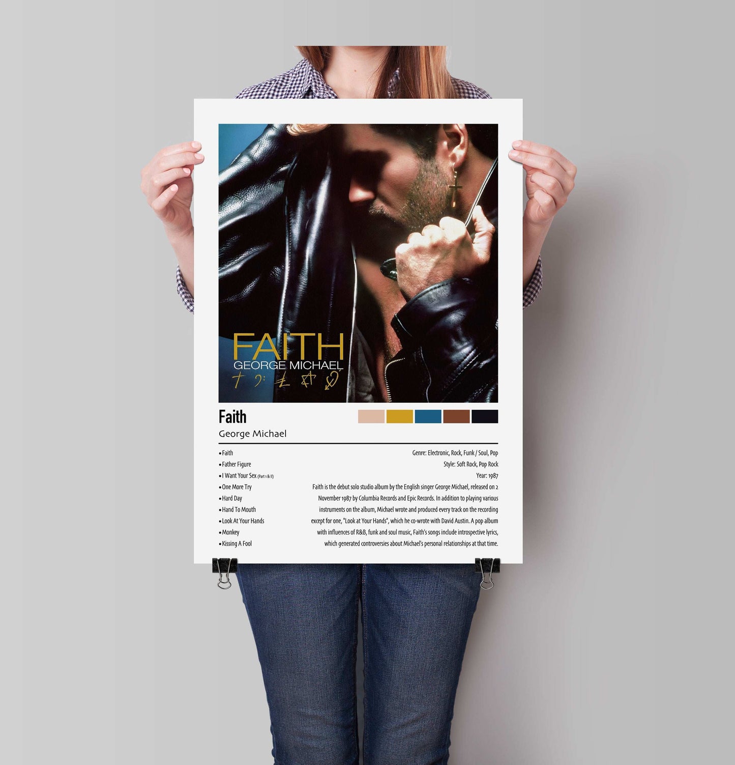 George Michael | Faith | Custom Album Cover Poster Print
