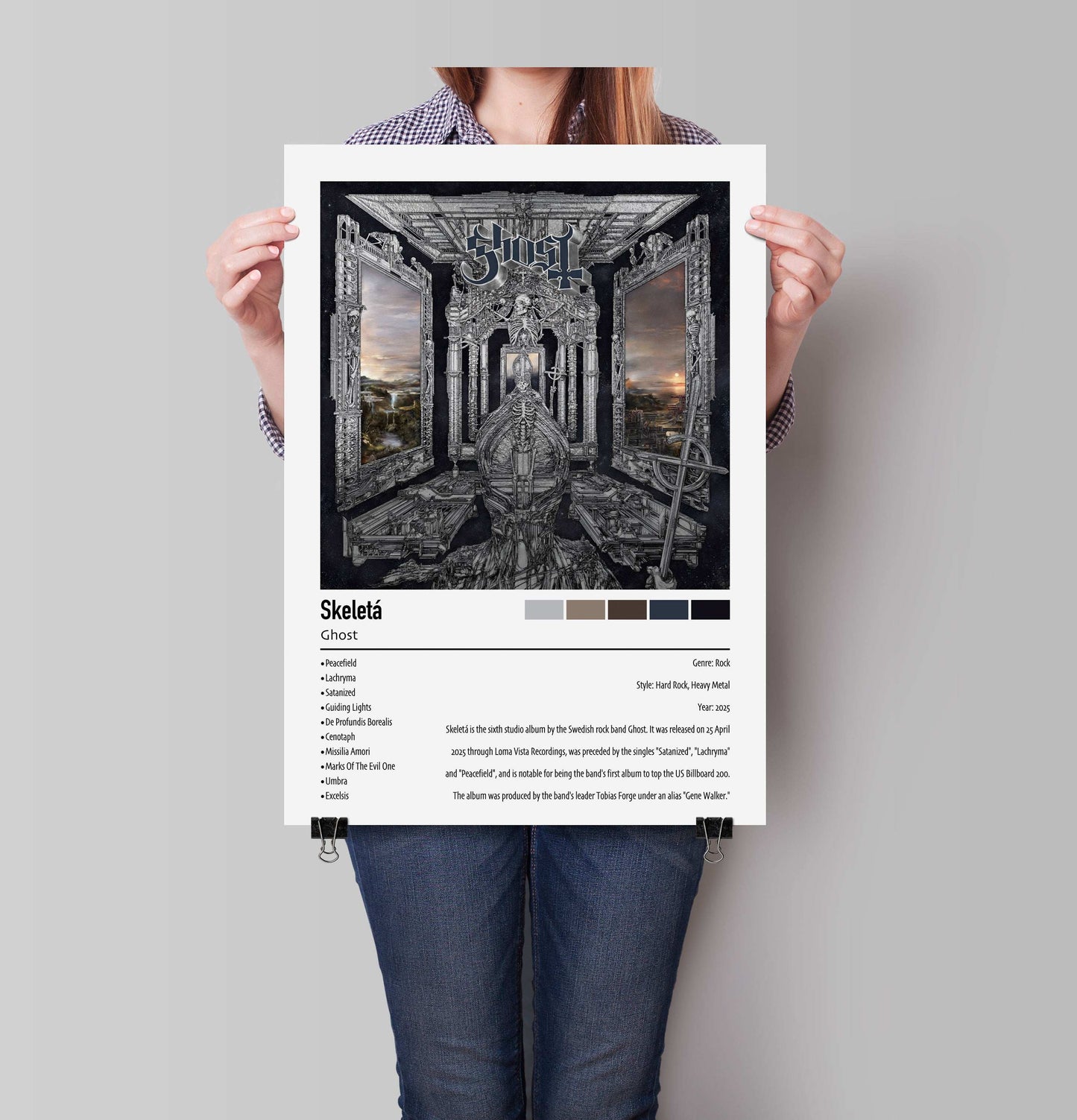 Ghost | Skeletá | Custom Album Cover Poster Print