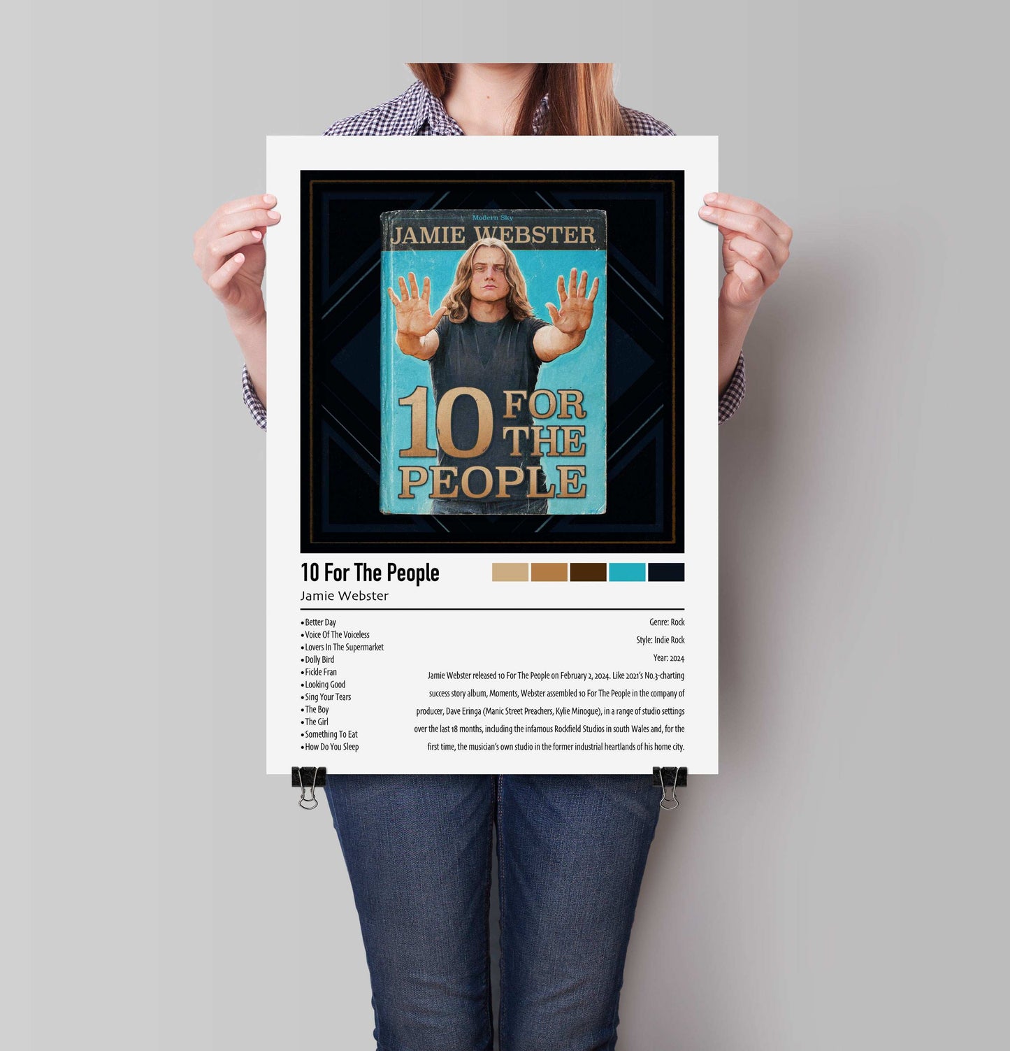 Jamie Webster | 10 For The People | Custom Album Cover Poster Print