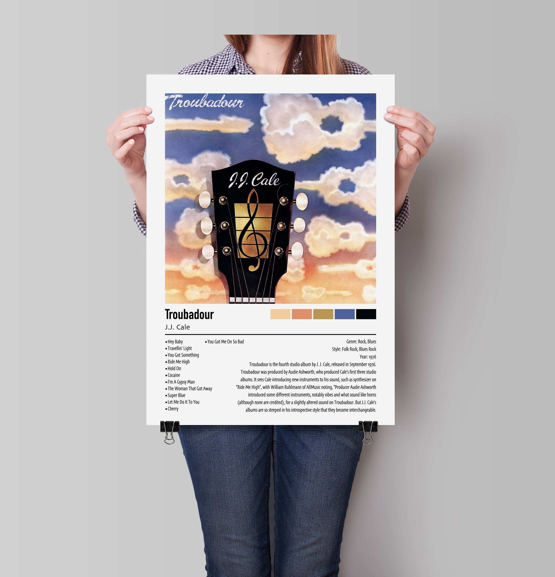 J.J. Cale | Troubadour | Custom Album Cover Poster Print