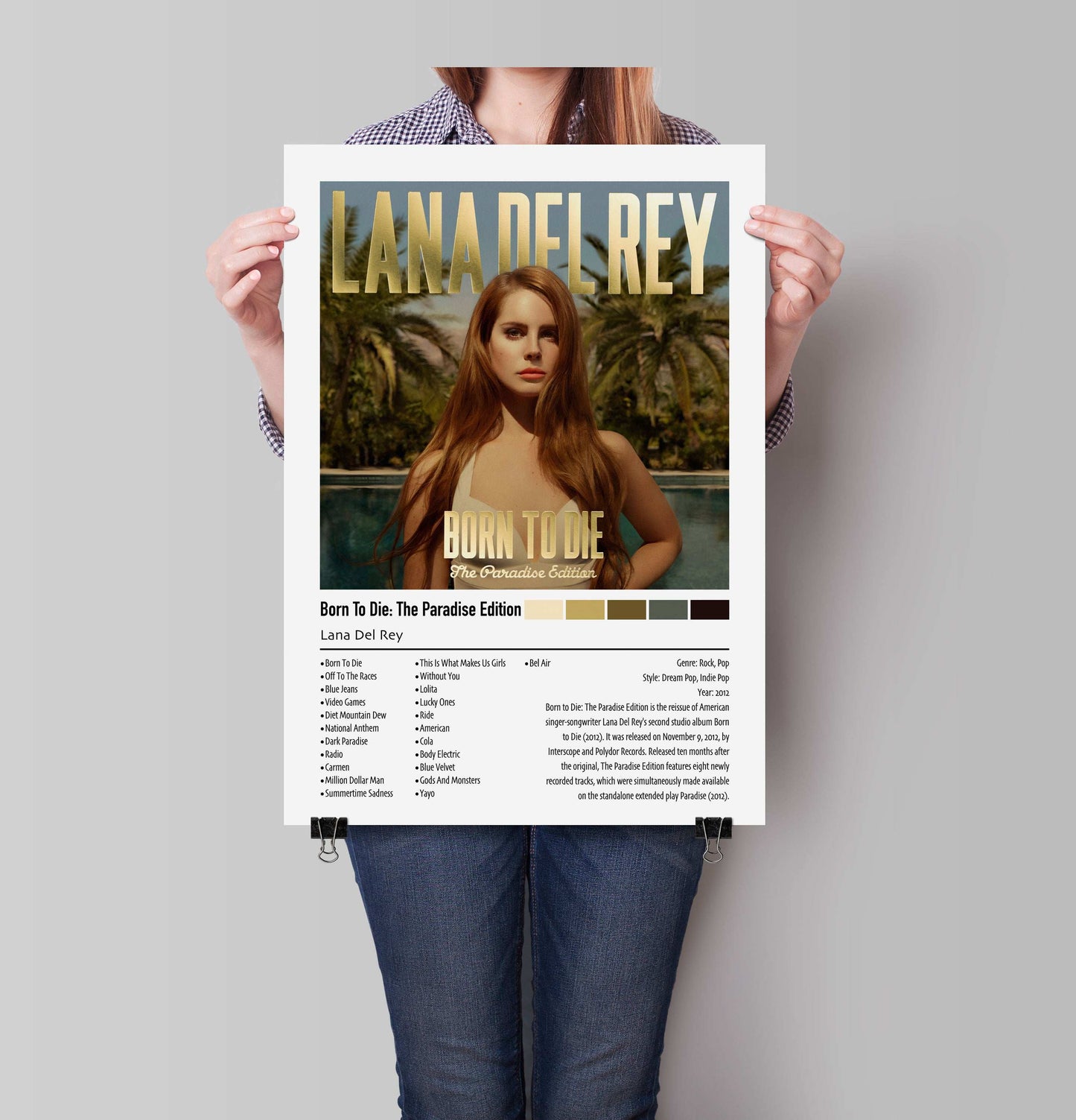 Lana Del Rey | Born To Die: The Paradise Edition | Custom Album Cover Poster Print